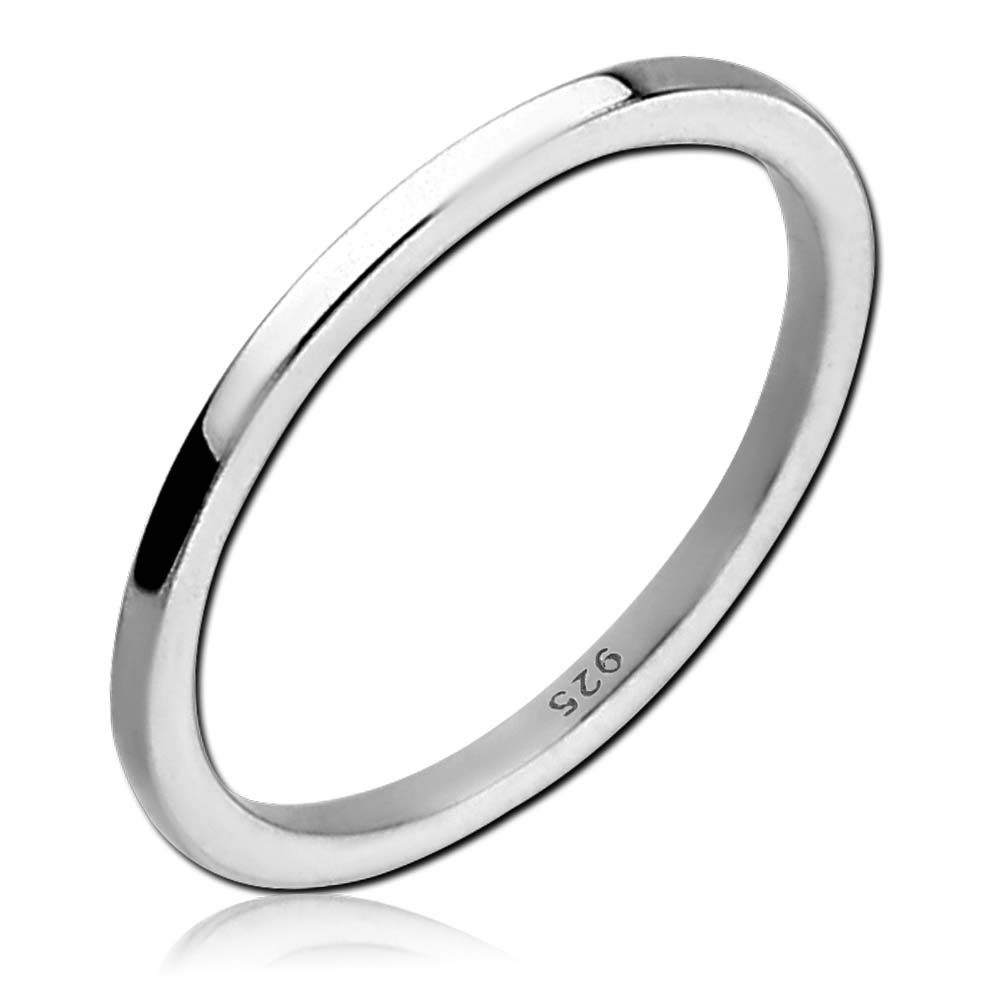 viva-adorno Silberring Damenring Fingerring 925 Sterlingsilber Mädchen Ring Kinder schmal, Mittelring Knöchelring schlicht