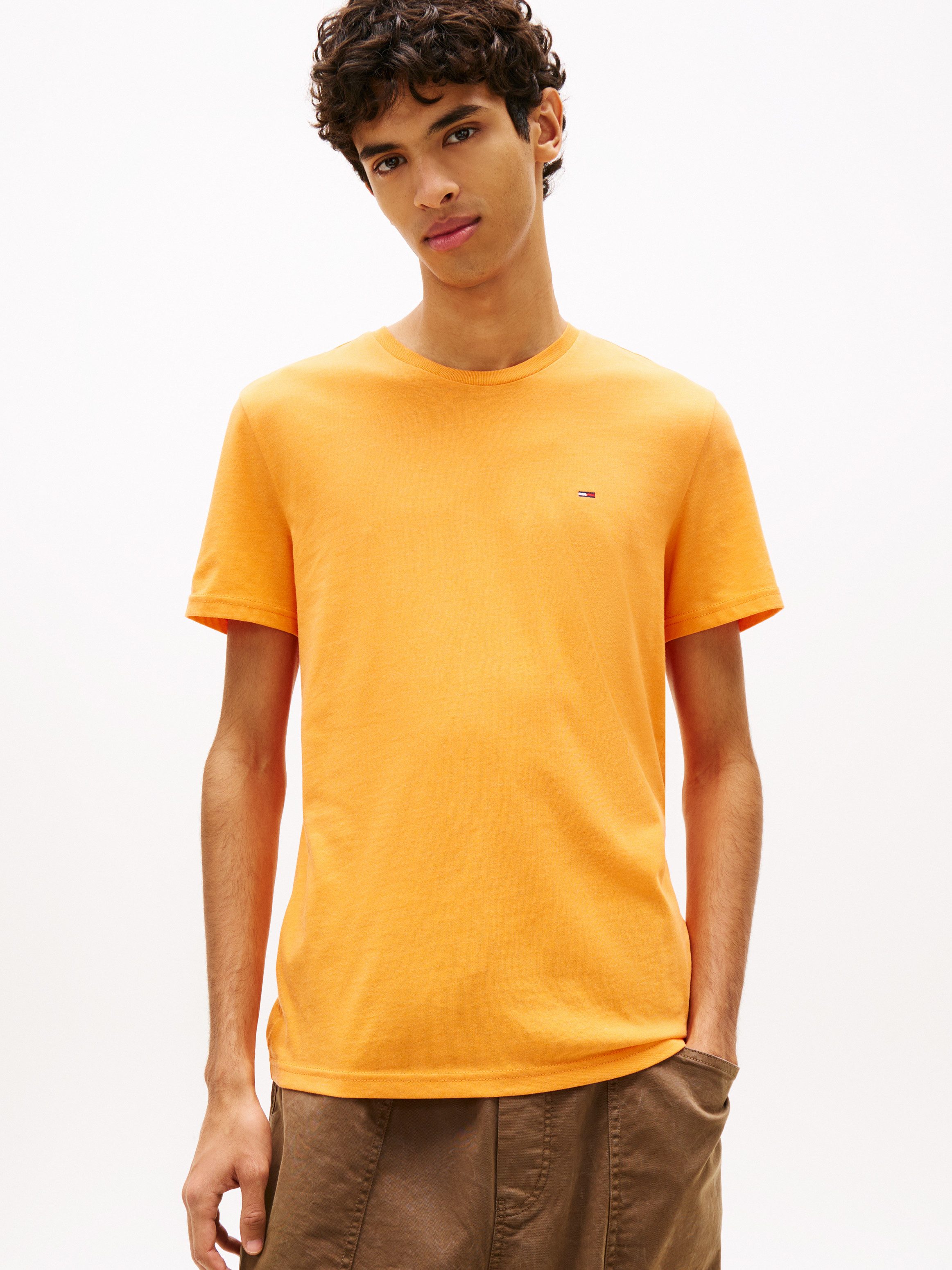 Tommy Jeans T-Shirt TJM XSLIM JASPE HTR TEE EXT Mit Rundhalsausschnitt