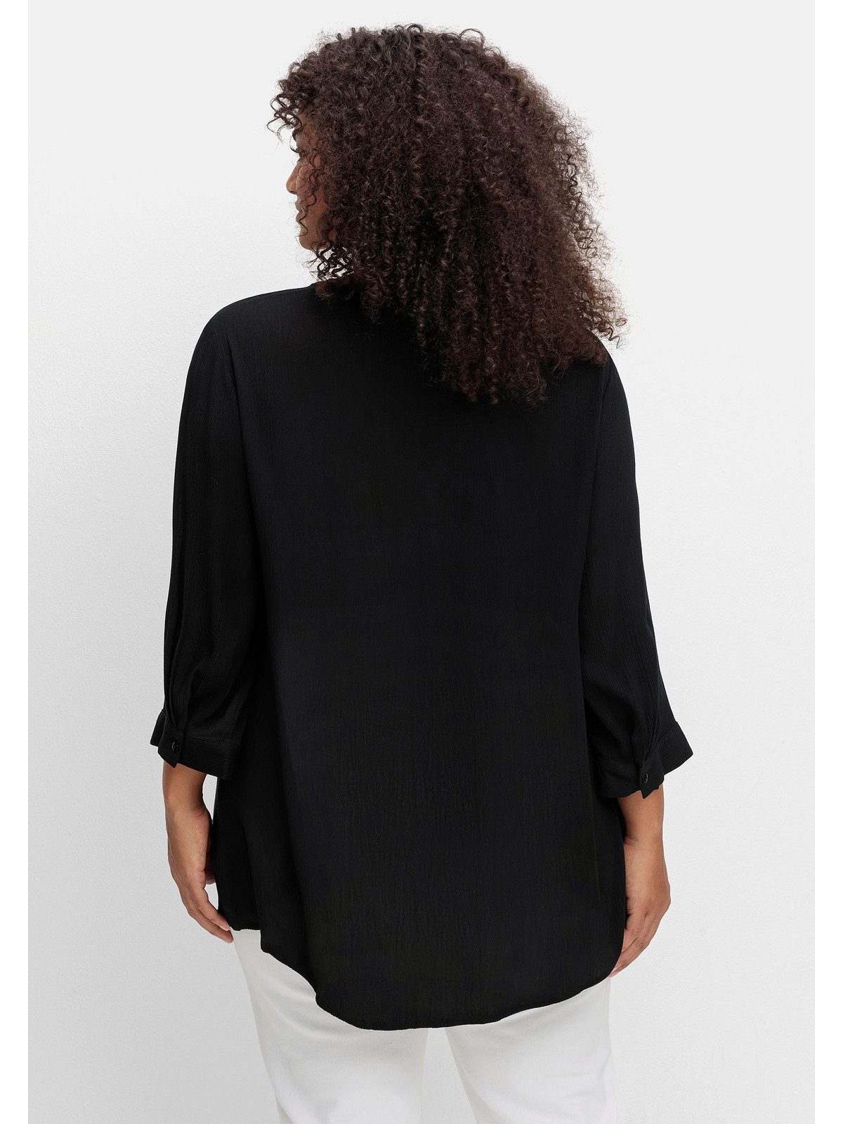 sheego by Joe Browns Longbluse Große Größen mit Häkelspitze und Biesen