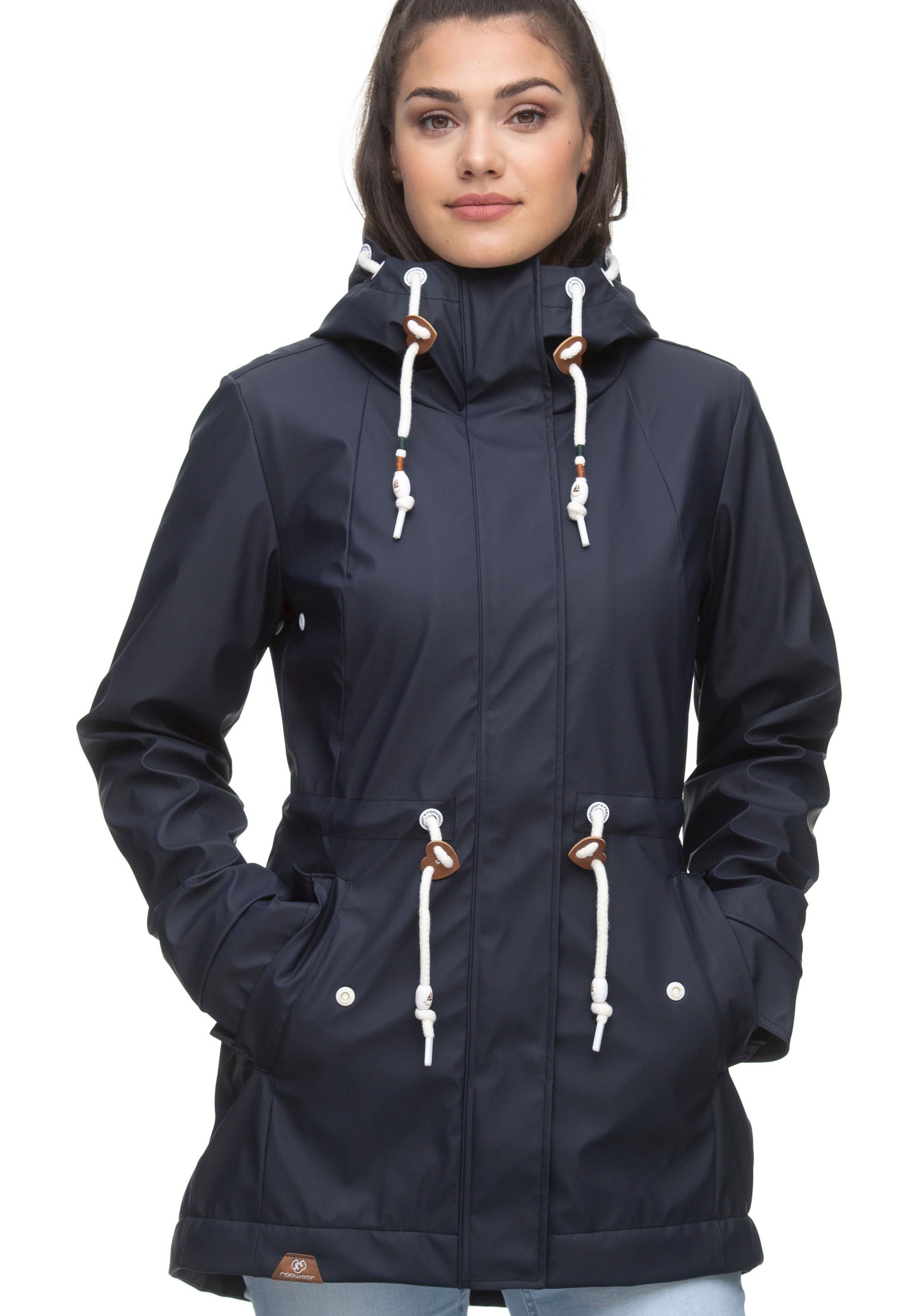 2028 NAVY MONADIS Ragwear Regenjacke wasserdichter Funktionsparka