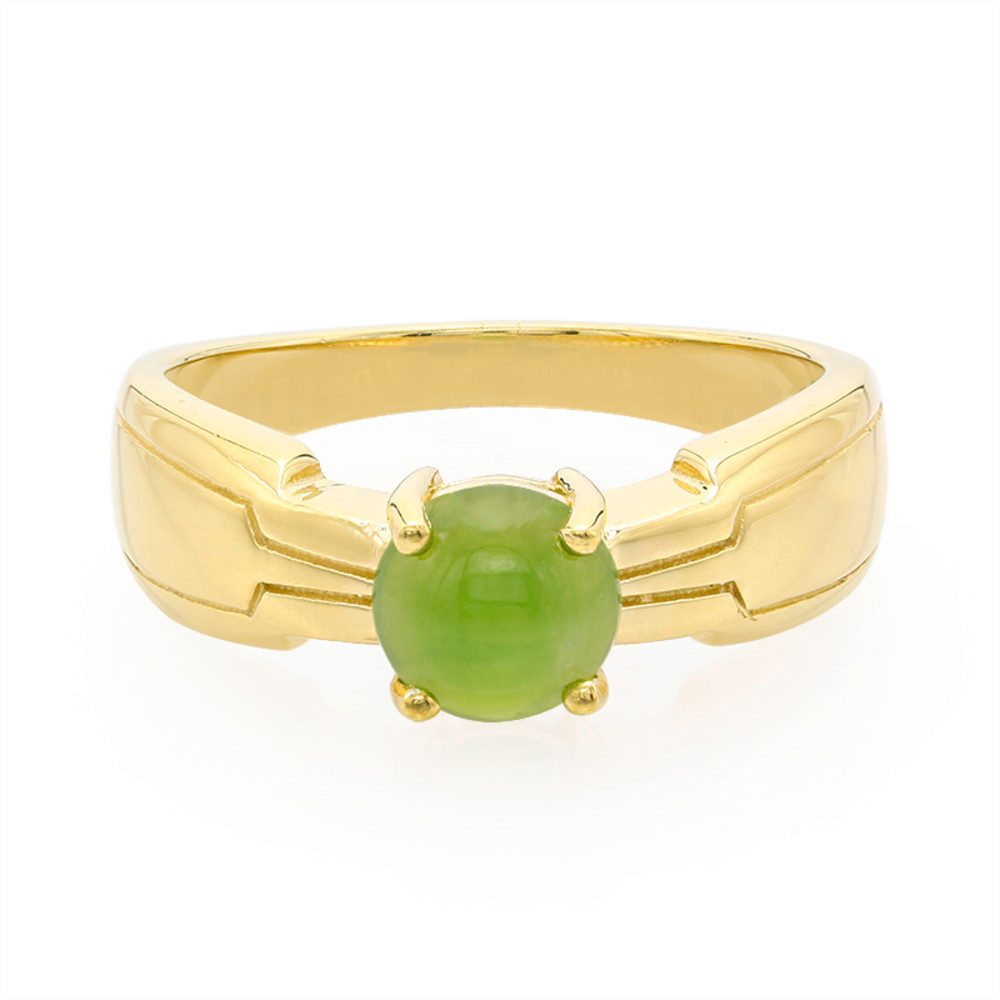 Cavill Solitärring Cavill Ring 925 Sterlingsilber vergoldet, 0,65 ct Chrysopras rund (1-tlg)