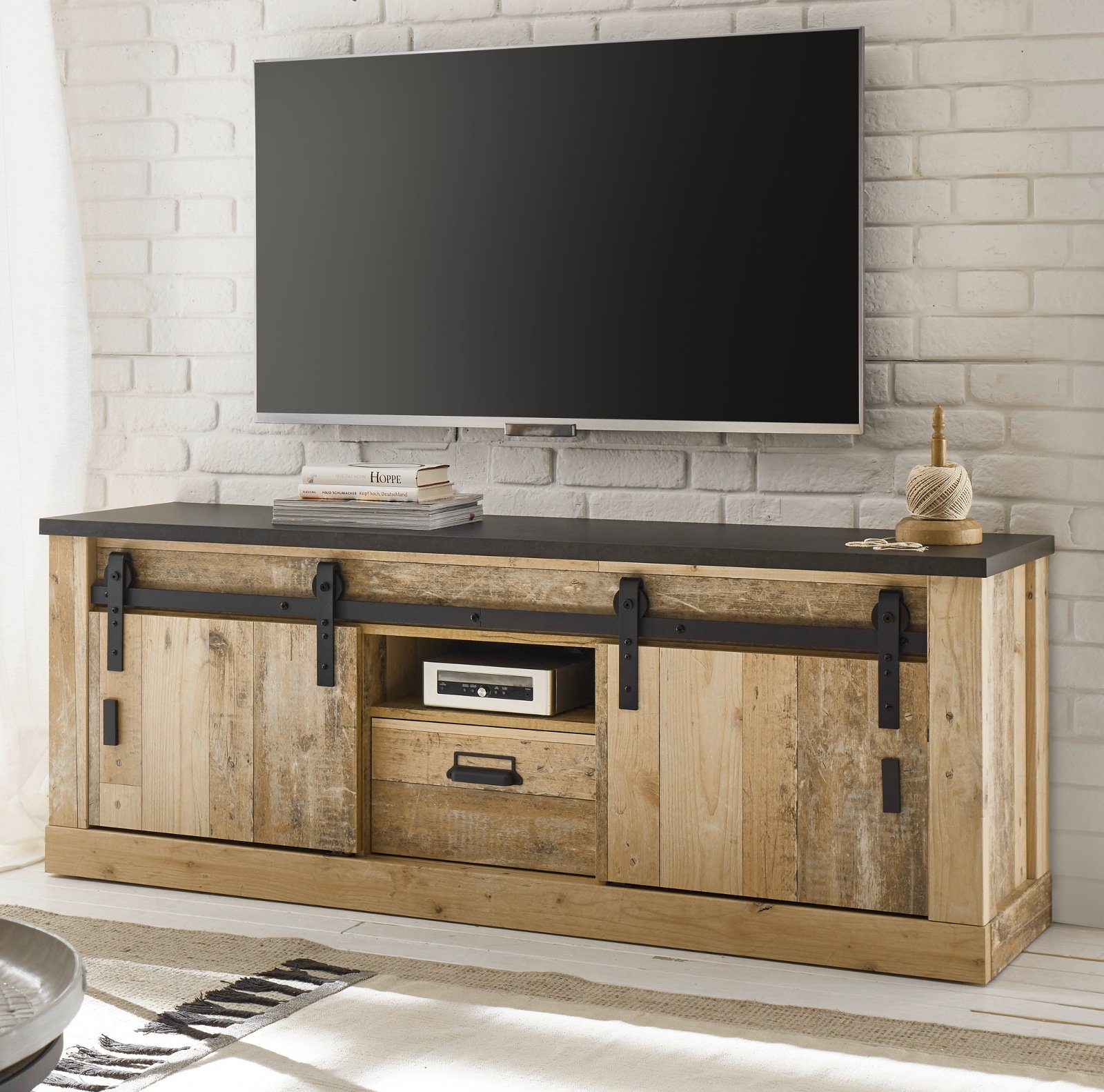 Furn.Design Lowboard Stove (TV Unterschrank, Breite 160 cm), mit  Schiebetüren, Soft-Close
