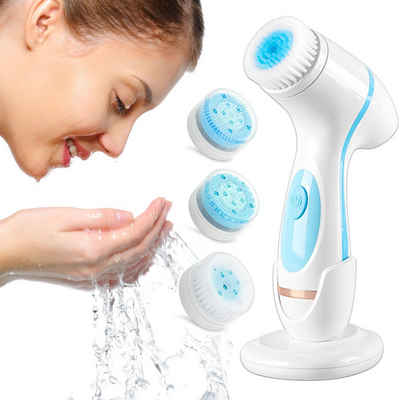 oyajia Elektrische Gesichtsreinigungsbürste Elektrische Gesichtsbürste Zweiwege-Rotation mit 3 Bürstenköpfen, Gesichtsreinigungsgerät für Exfoliation Haut Tiefenreinigung