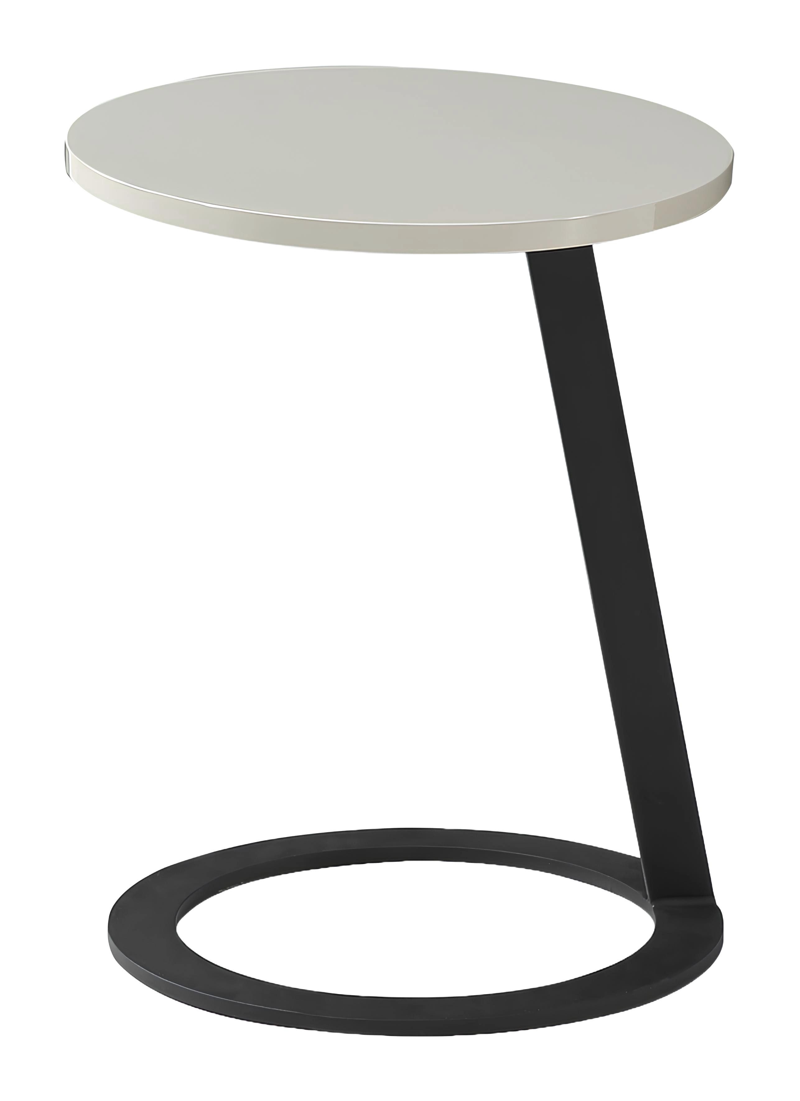 Couchtisch Runder Couchtisch aus Holz und Metall im italienischen Design