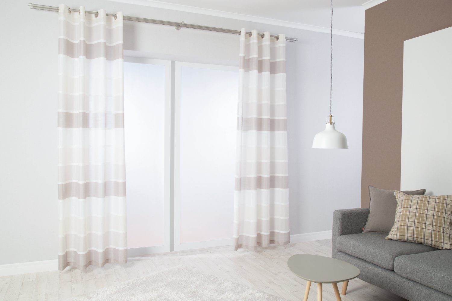 Vorhang, creme HOMING, Ontario Lichtschutz, Ösenschal 140x245cm Farbe: