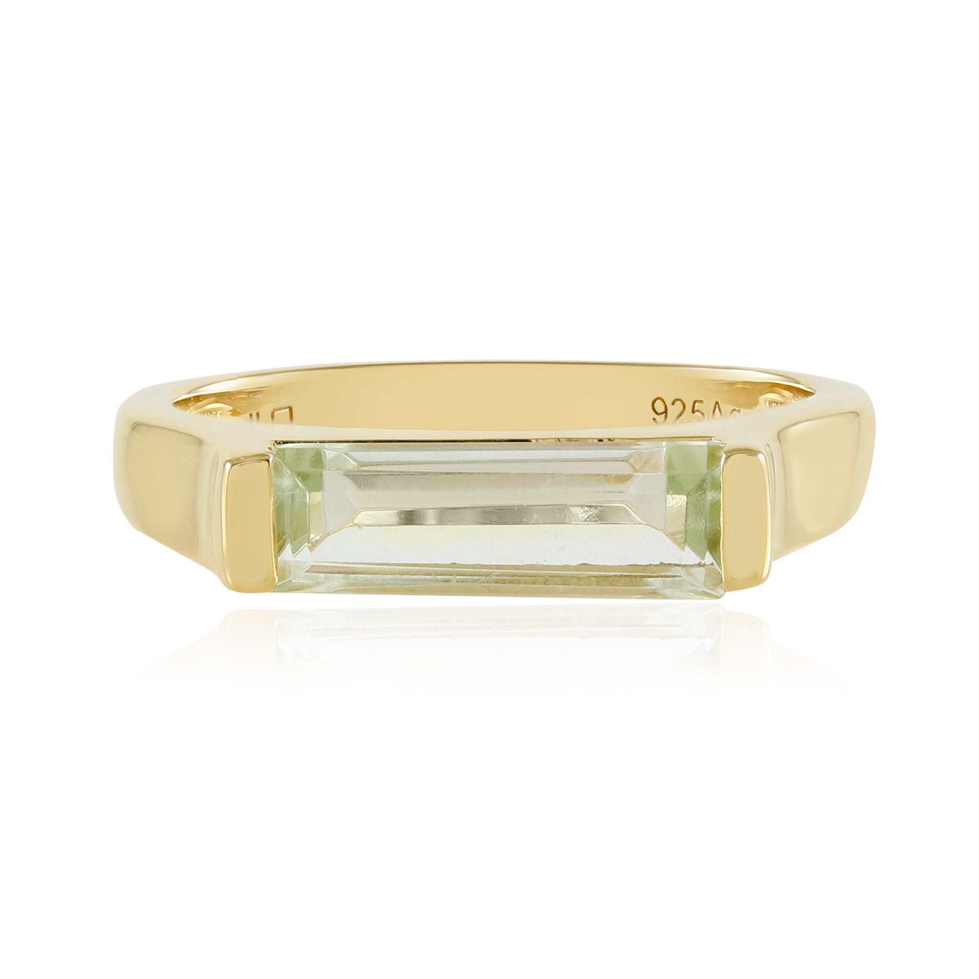 Cavill Solitärring Grüner Amethyst Vermeil Silber Ring, brasilianisch 1,27 ct (1-tlg)