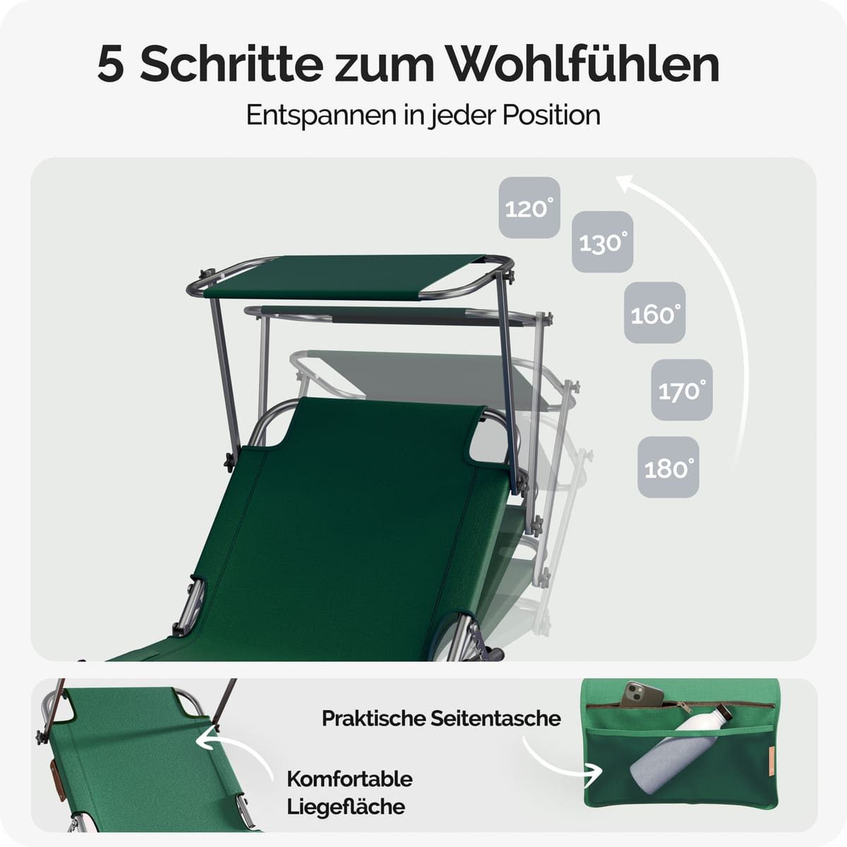 Casaria Gartenliege Ibiza, 2 St., Sonnenliege günstig online kaufen