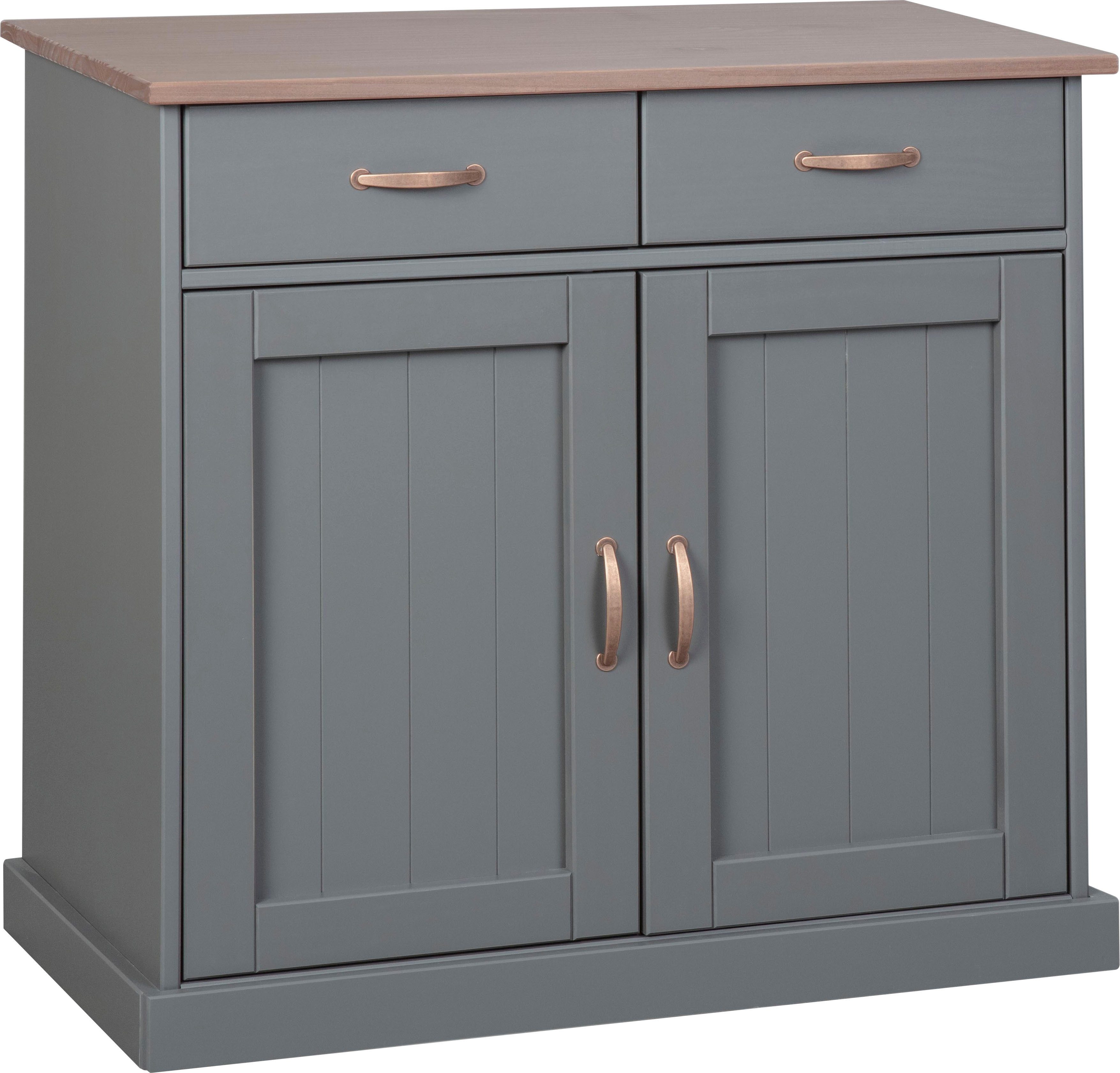 Inter Link Kommode Luzerna Kiefer Massivholz, FSC, Sideboard, Stauraummöbel, Buffetschrank, Anrichte im Landhausstil, BxTxH: 90 x 45 x 86 cm