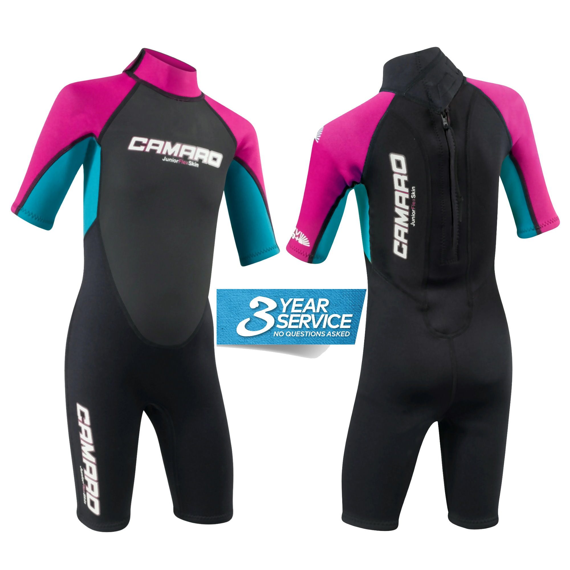 Camaro Neoprenanzug CAMARO Juniors Flex Shorty REVO Girl 3/2mm Youth Kinder Neopren