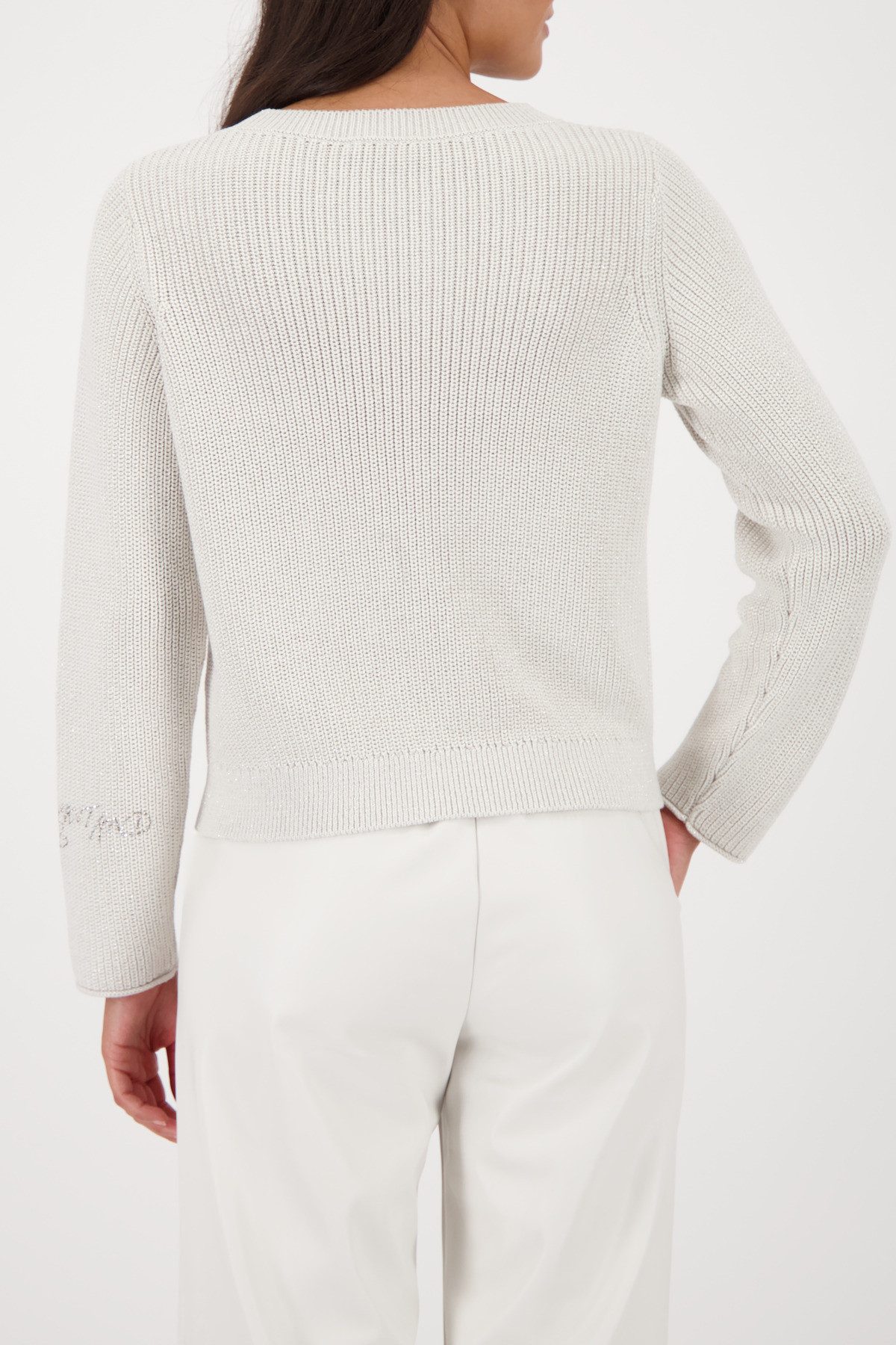 Monari Strickpullover Pullover Schmuck + Lurex Regular fit mit Rundhalsauss günstig online kaufen