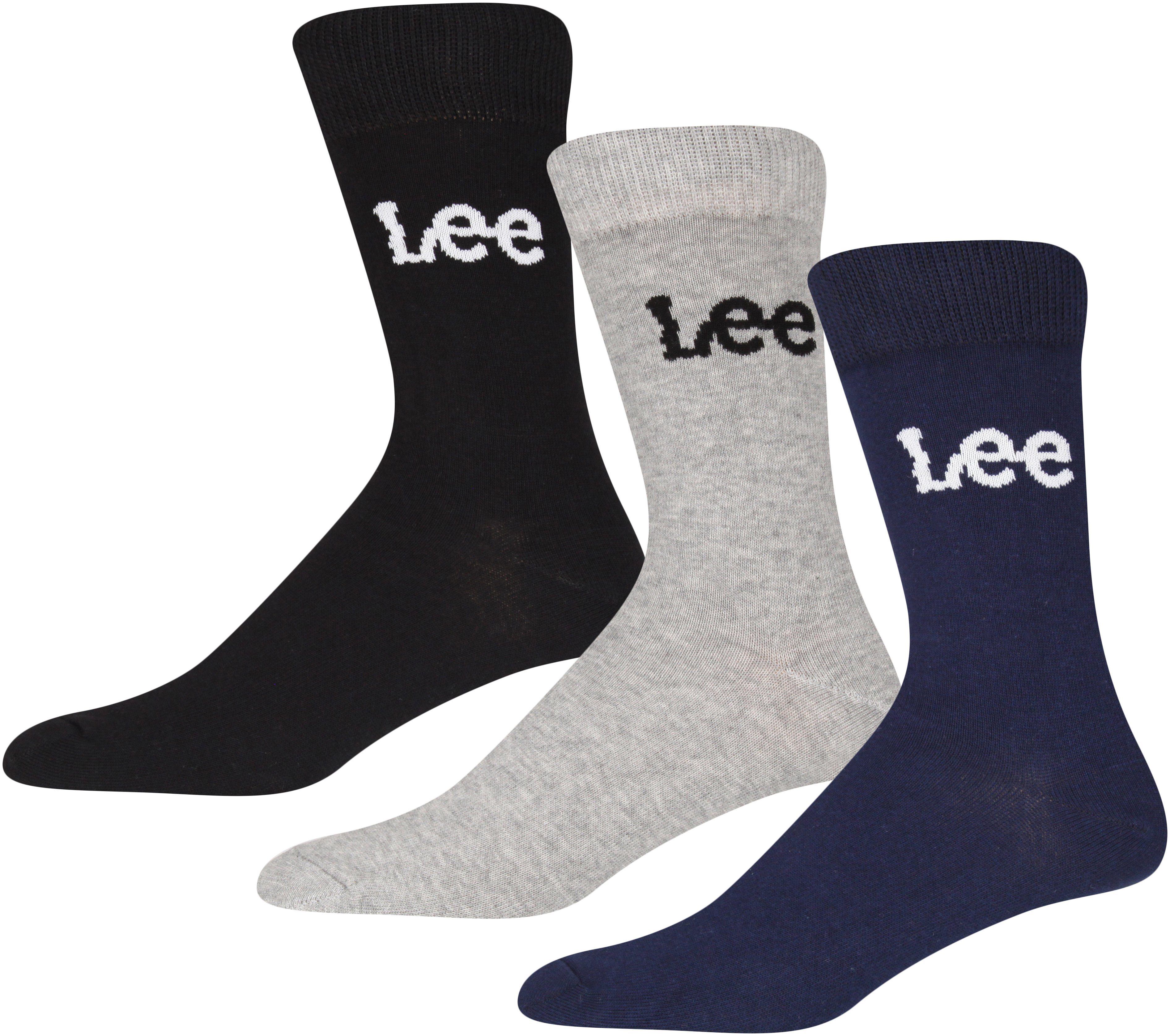 Lee® Socken BILLIE (Packung, 3-Paar) mehrfarbig black/grey m