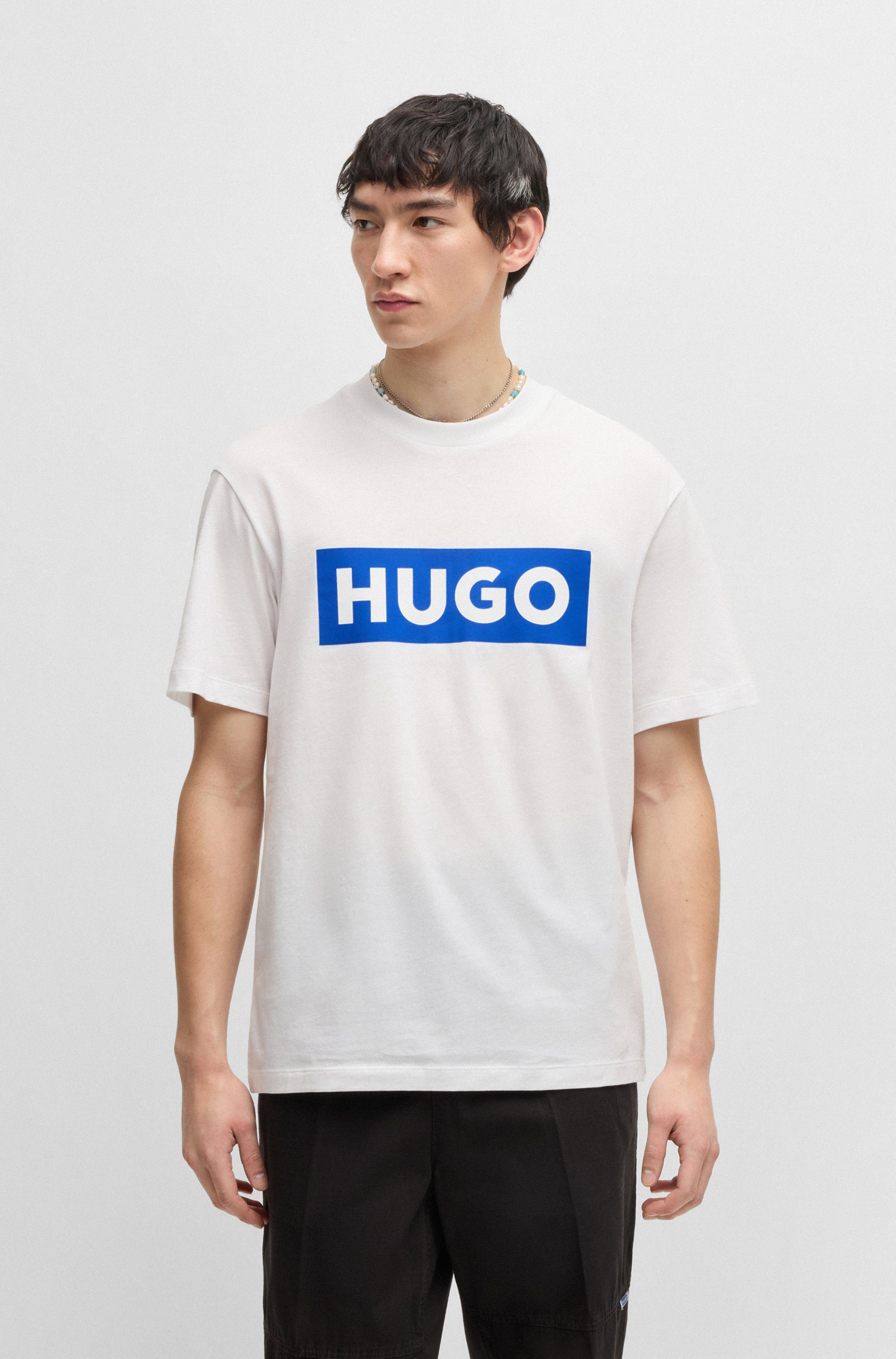 HUGO Blue T-Shirt Nico mit großem günstig online kaufen