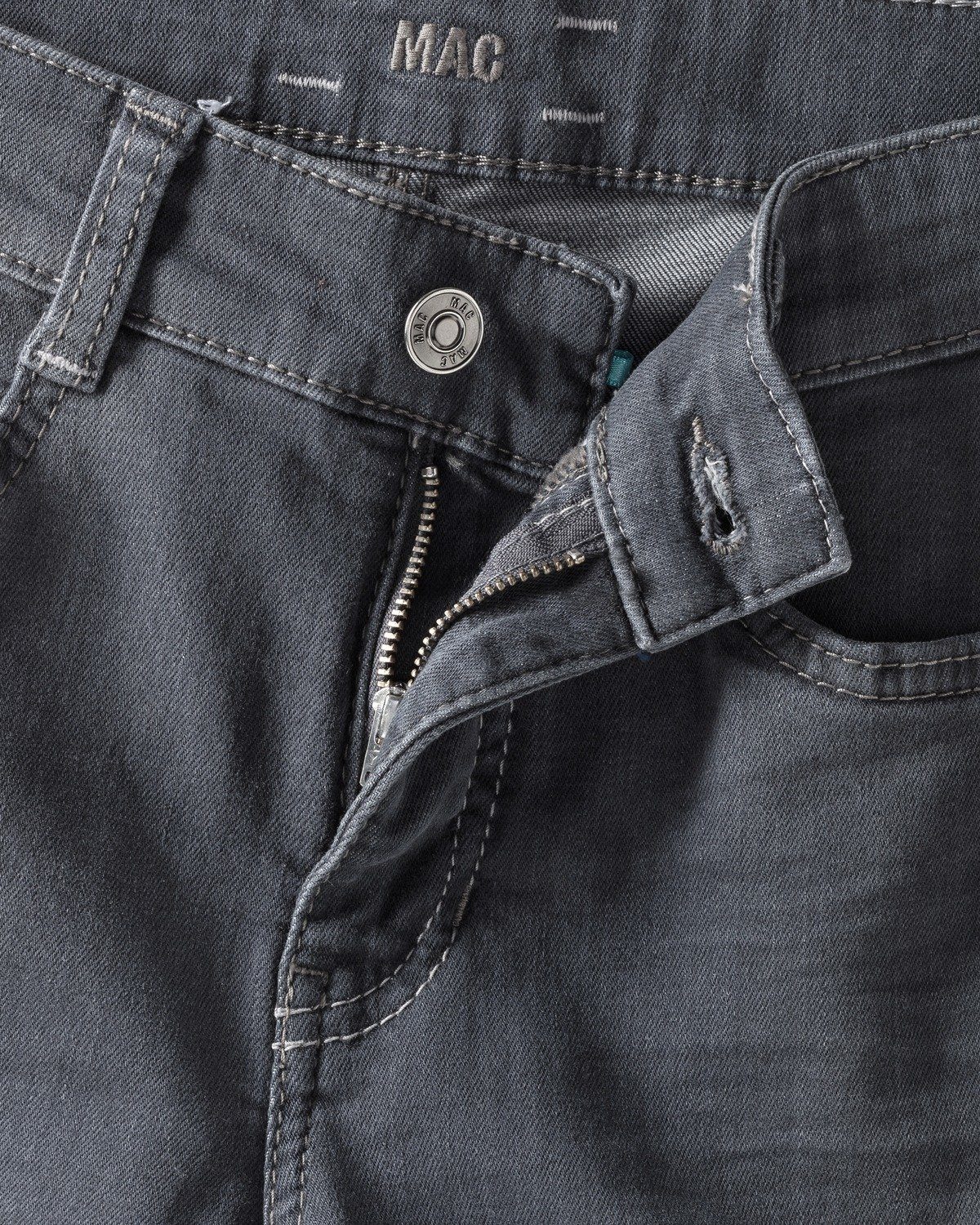 MAC Jeans Angela Pipe 5-Pocket-Jeans Grau/L32