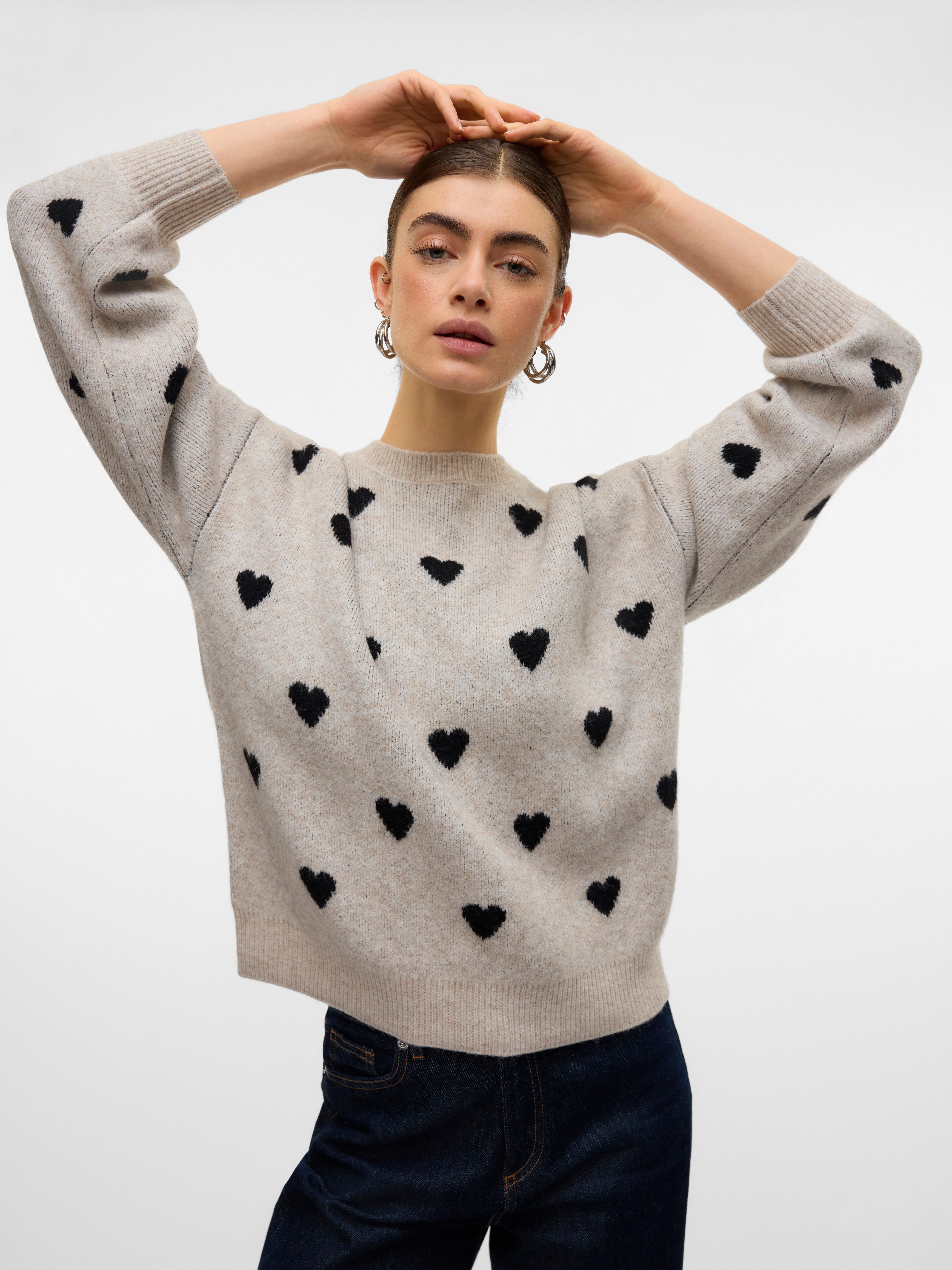 Vero Moda Strickpullover AWHEART LS O-NECK KNIT NOOS günstig online kaufen