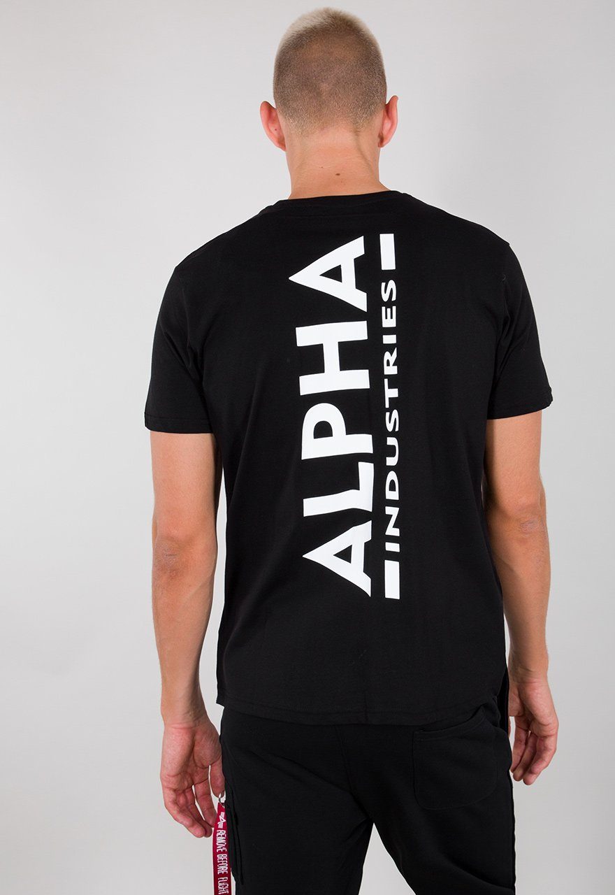 Alpha Industries T-Shirt T black Backprint