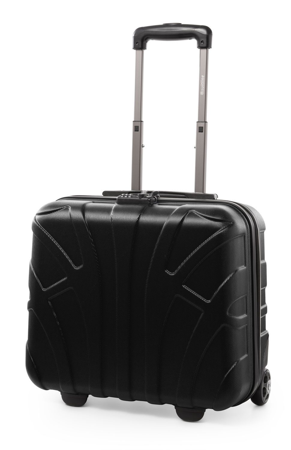 Suitline Handgepäckkoffer S1, 2 Rollen, Pilotentrolley Bordcase Hartschale TSA 38 cm