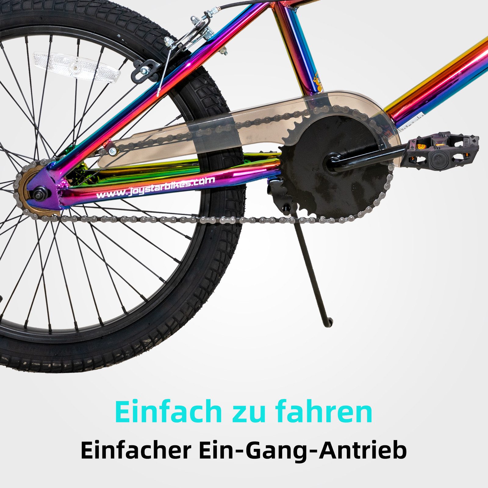 HILAND BMX-Rad BMX 20/24 Zoll Kinderfahrrad, Stahlrahmen, Stunt-Pegs, Doppelbremsen
