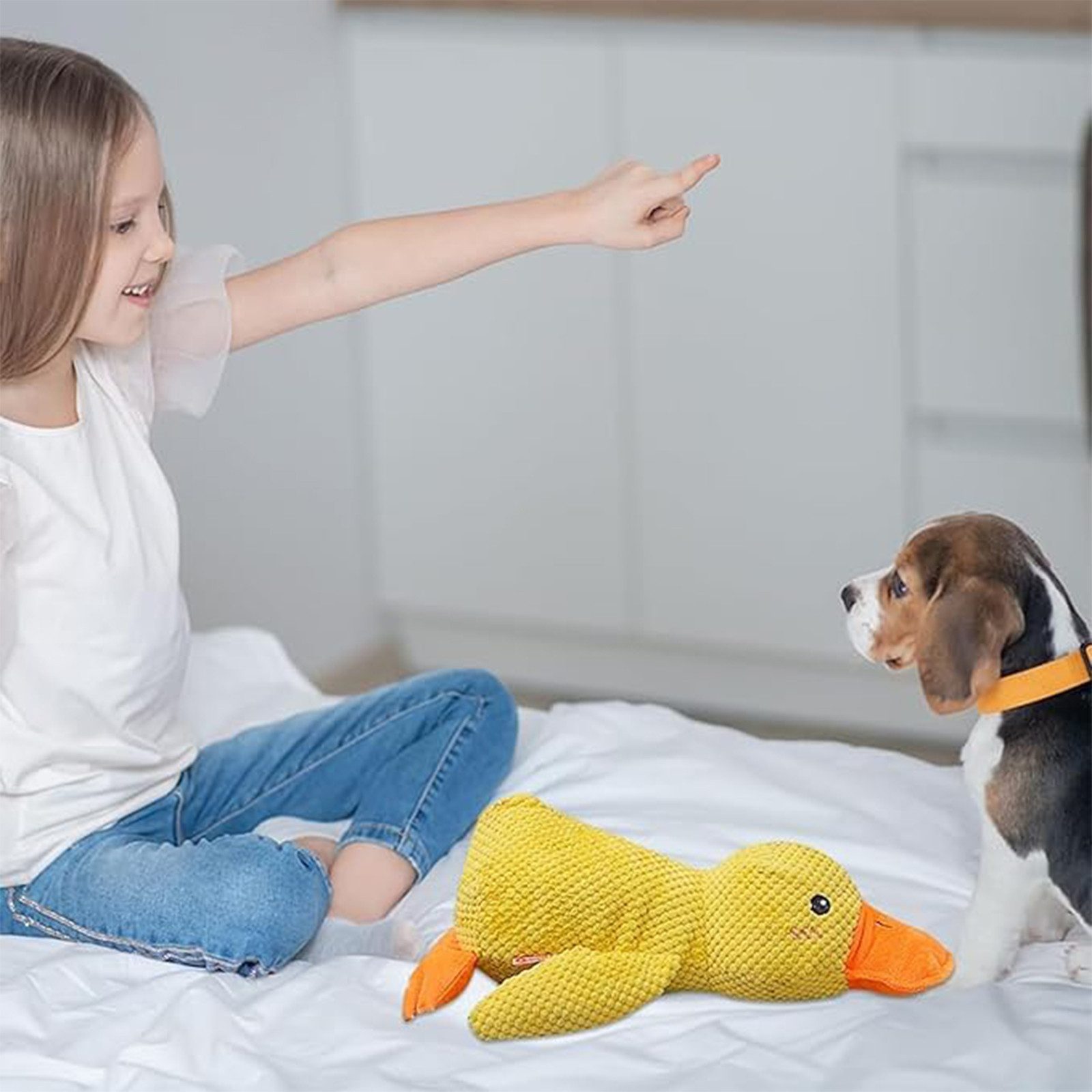 MODFU Tierkuscheltier Süße Spielzeugente Plüsch-Hundespielzeug Spielzeug günstig online kaufen