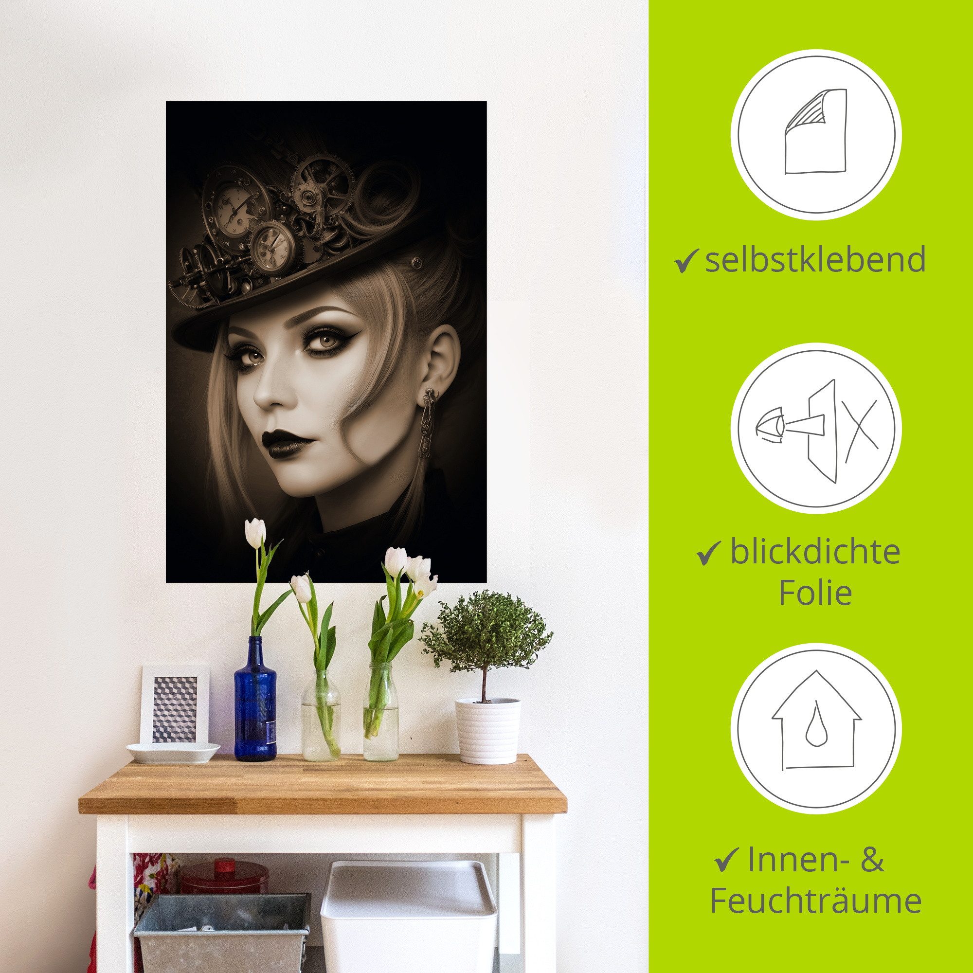 Artland Wandbild Simply Steampunk, Bilder von Frauen (1 St), als Alubild, Leinwandbild, Poster, Wandaufkleber in verschied. Größen