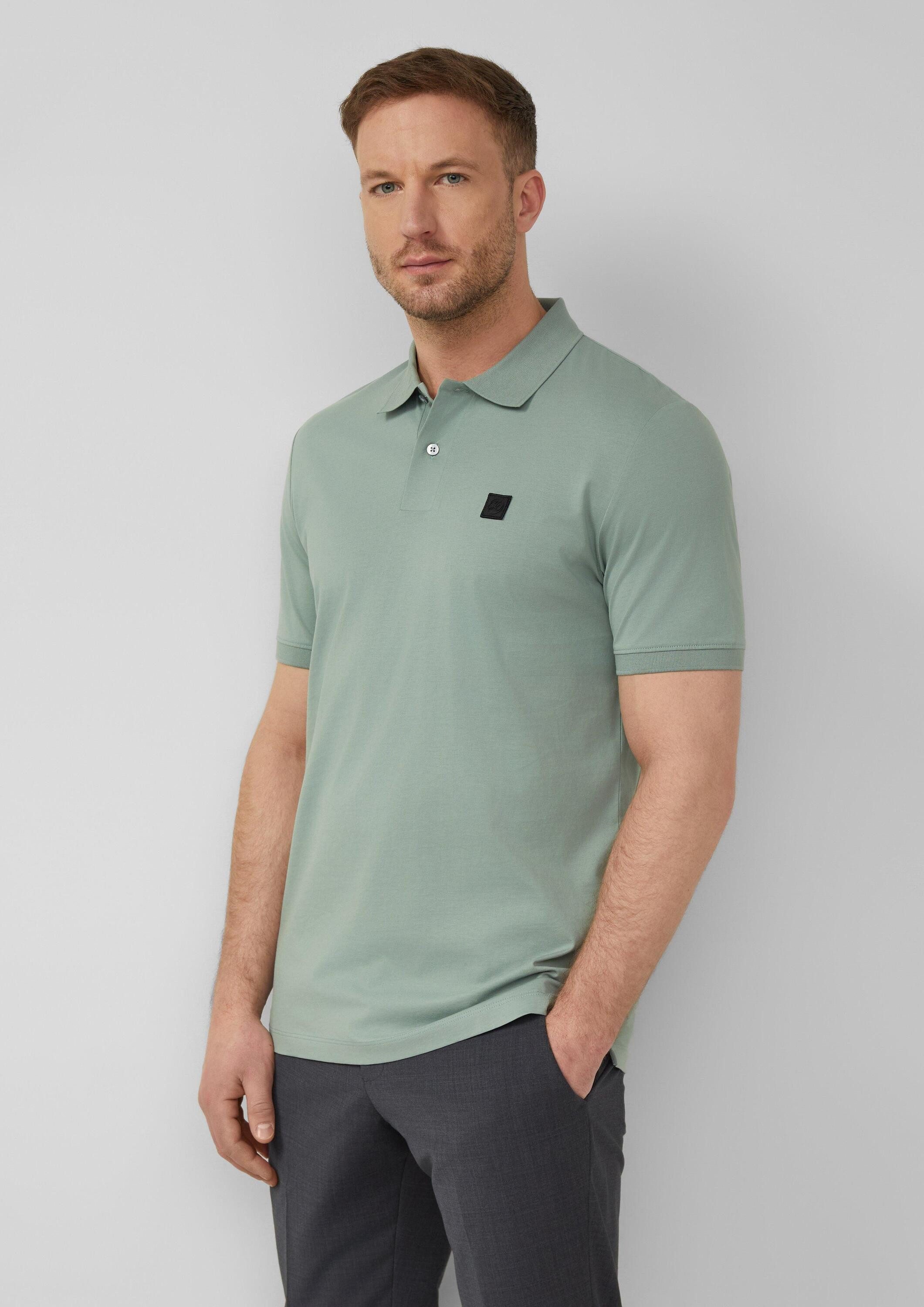 s.Oliver Kurzarmshirt Polo-Shirt Poloshirt aus Edeljersey