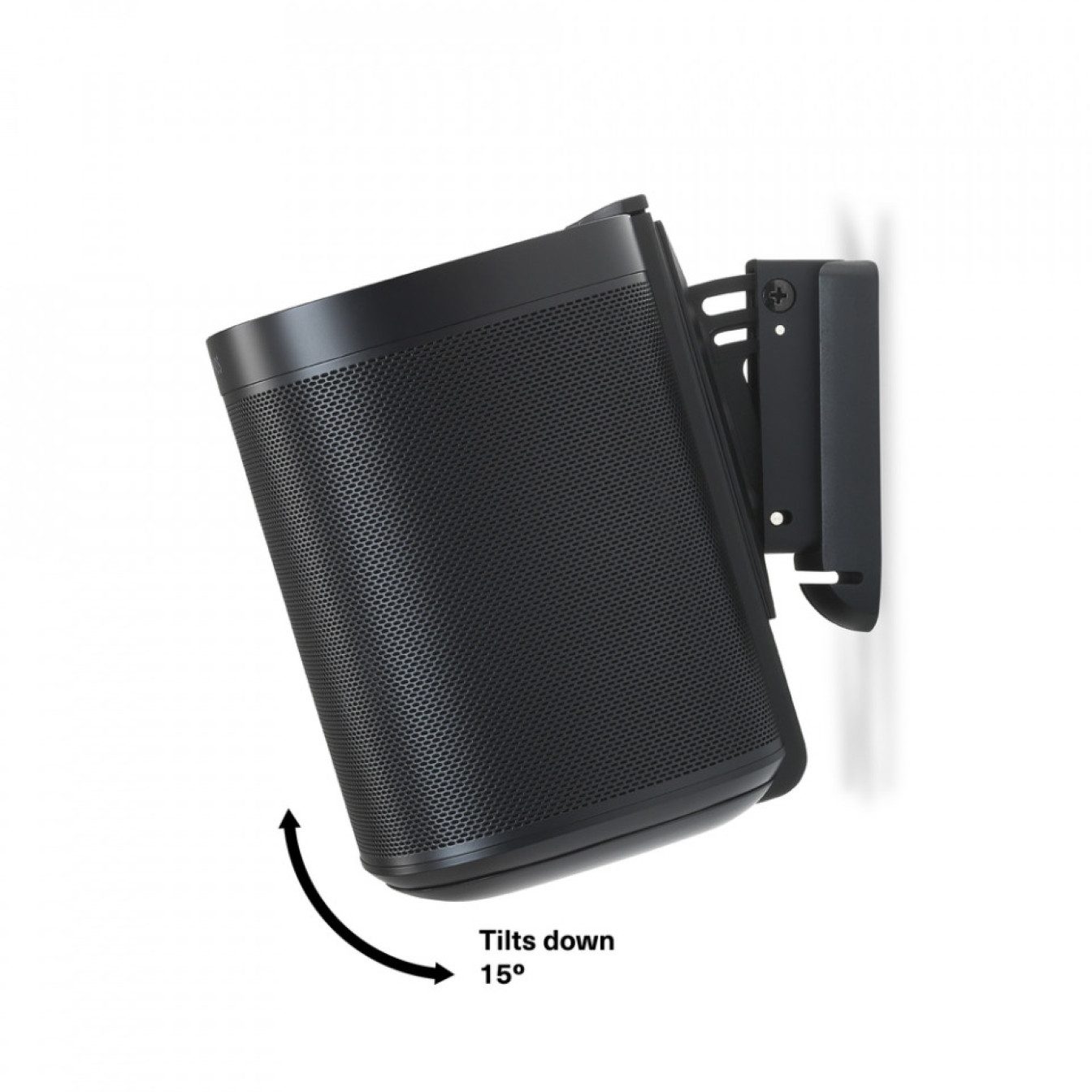 Flexson Soundbar-Halterung Flexson One/One SL/Play:1 Wandhalter FLXS1WM2021 Schwarz Paar, (Speziell designed für Sonos One/One SL/Play 1) – Bild 3 von 5