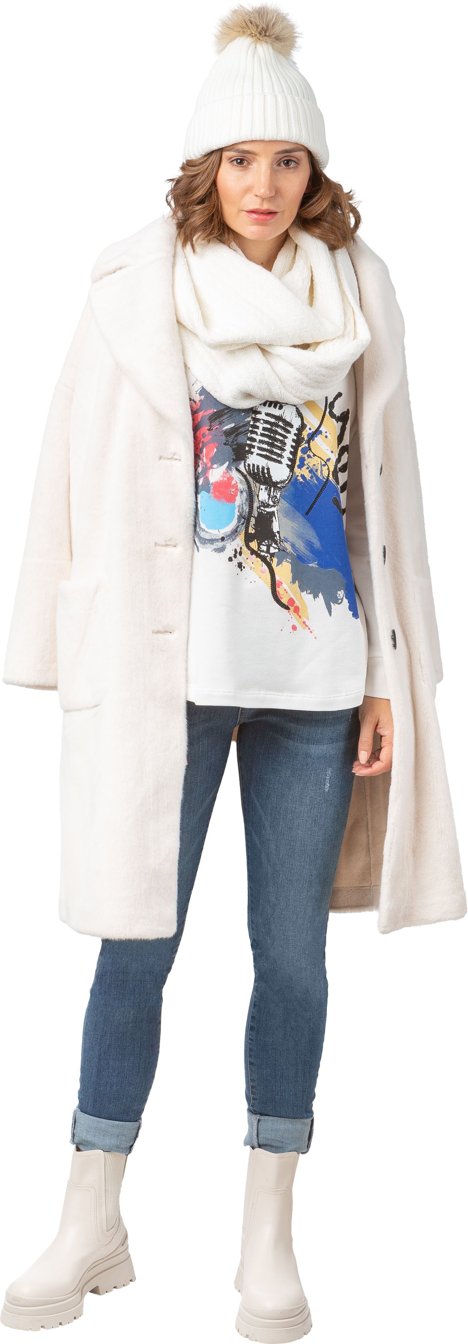 Sweatshirt G25-1113 mit modernen Print