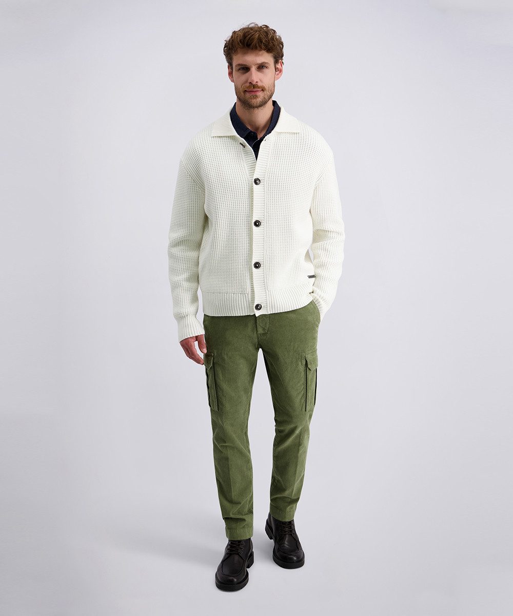 Pierre Cardin Strickjacke mit Rippbündchen günstig online kaufen