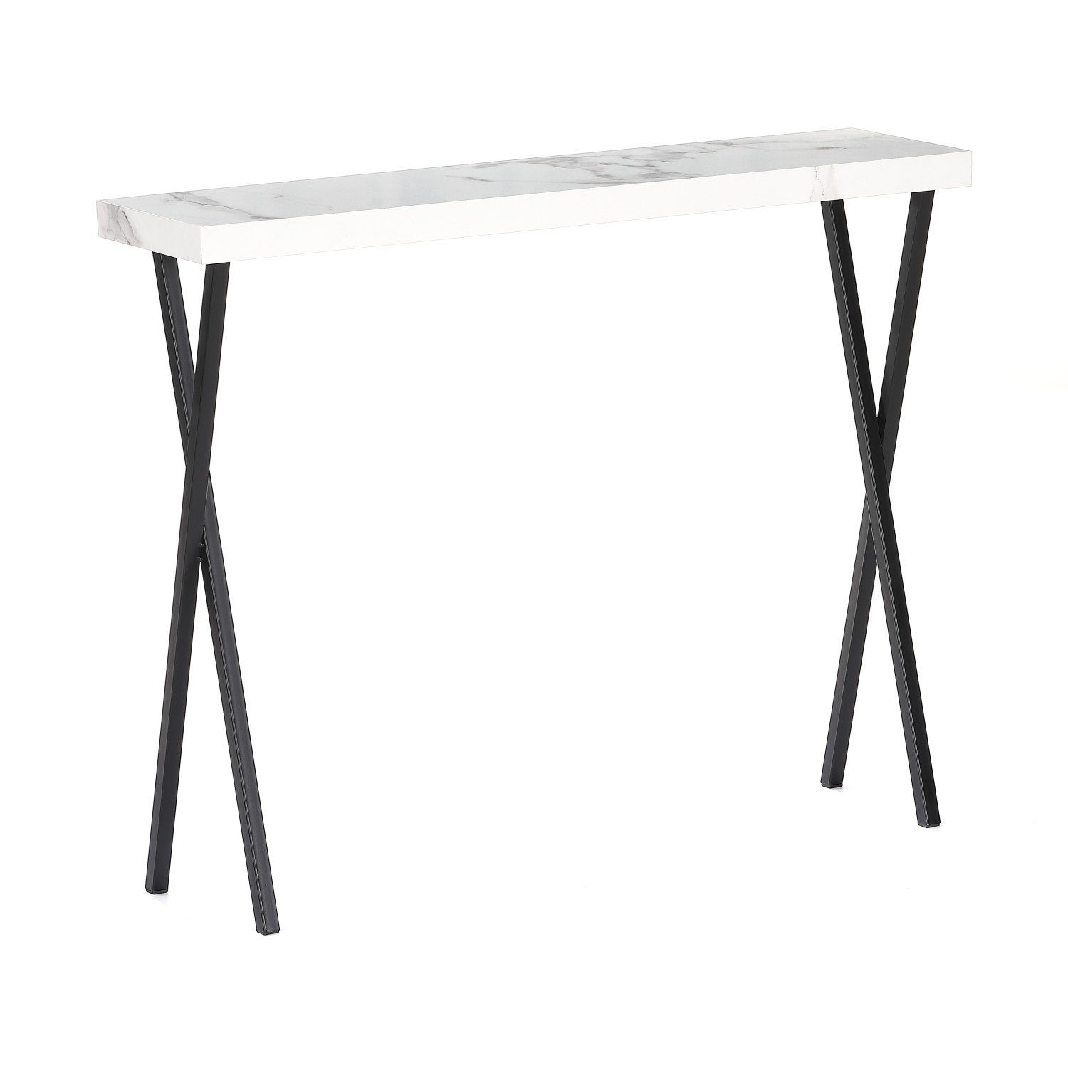 Wohnando Couchtisch Konsolentisch "Apollo", 100x25x80cm weißes günstig online kaufen