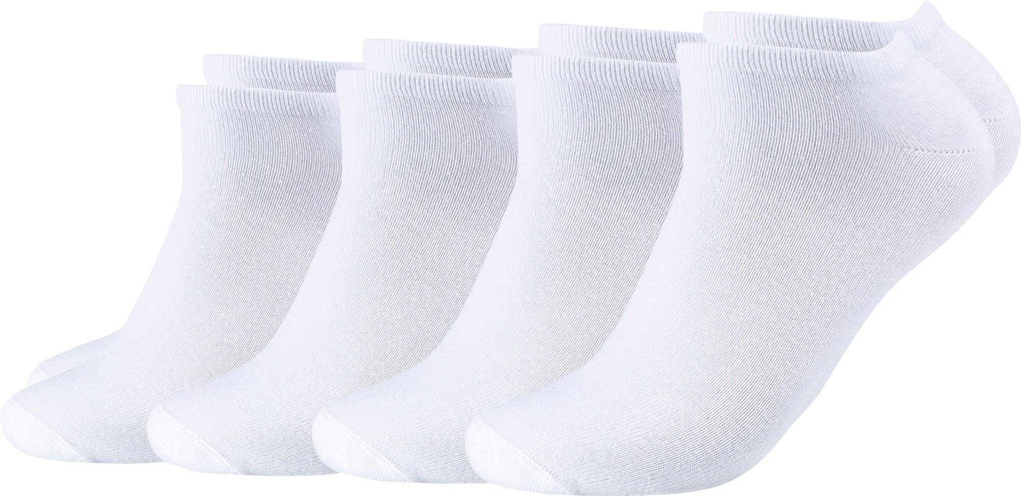 Camano s.Oliver Sneakersocken Unisex-Sneaker-Socken Paar weiß Uni 4