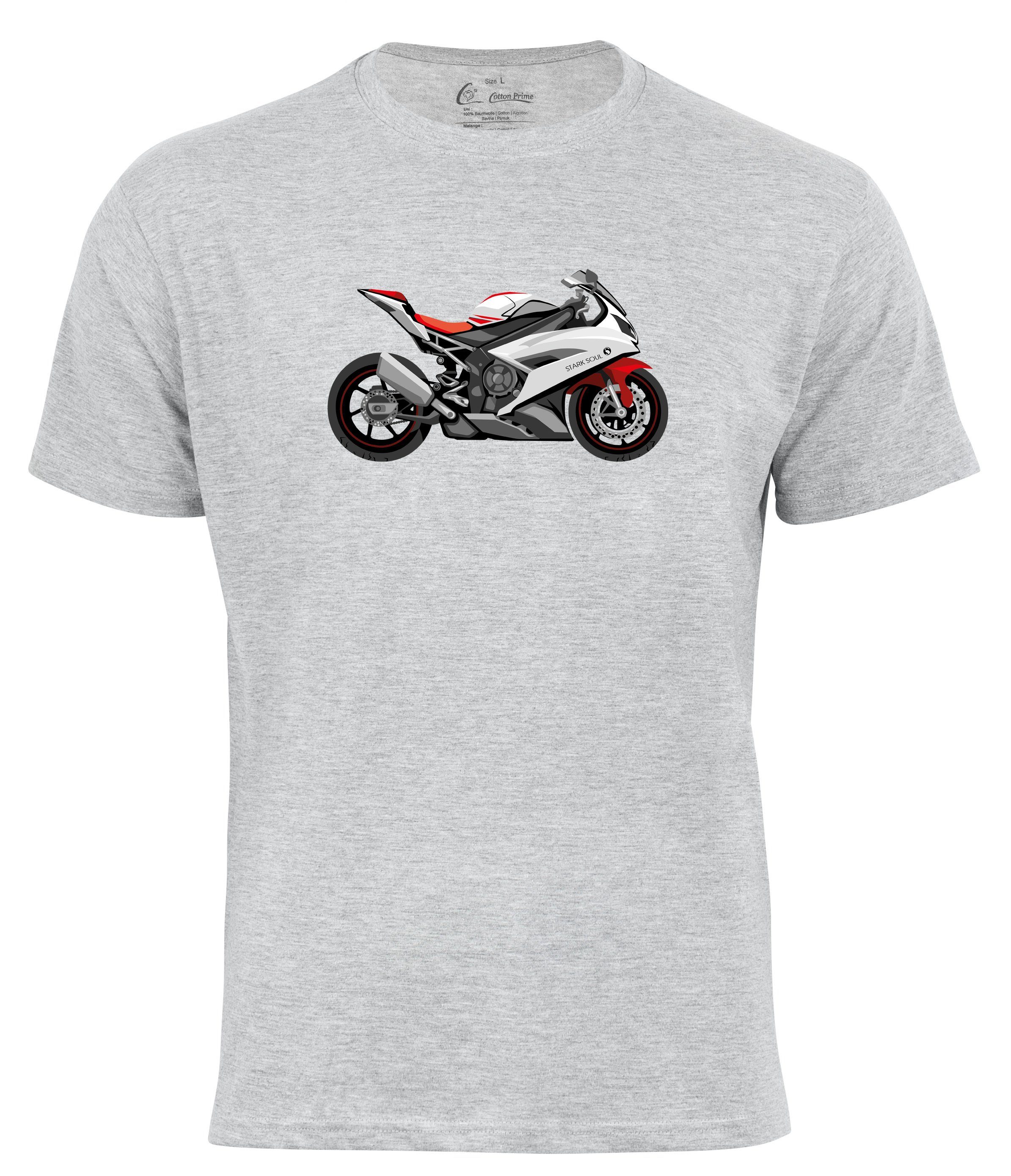 SOUL Motorbike T-Shirt Cotton grau Prime® STARK