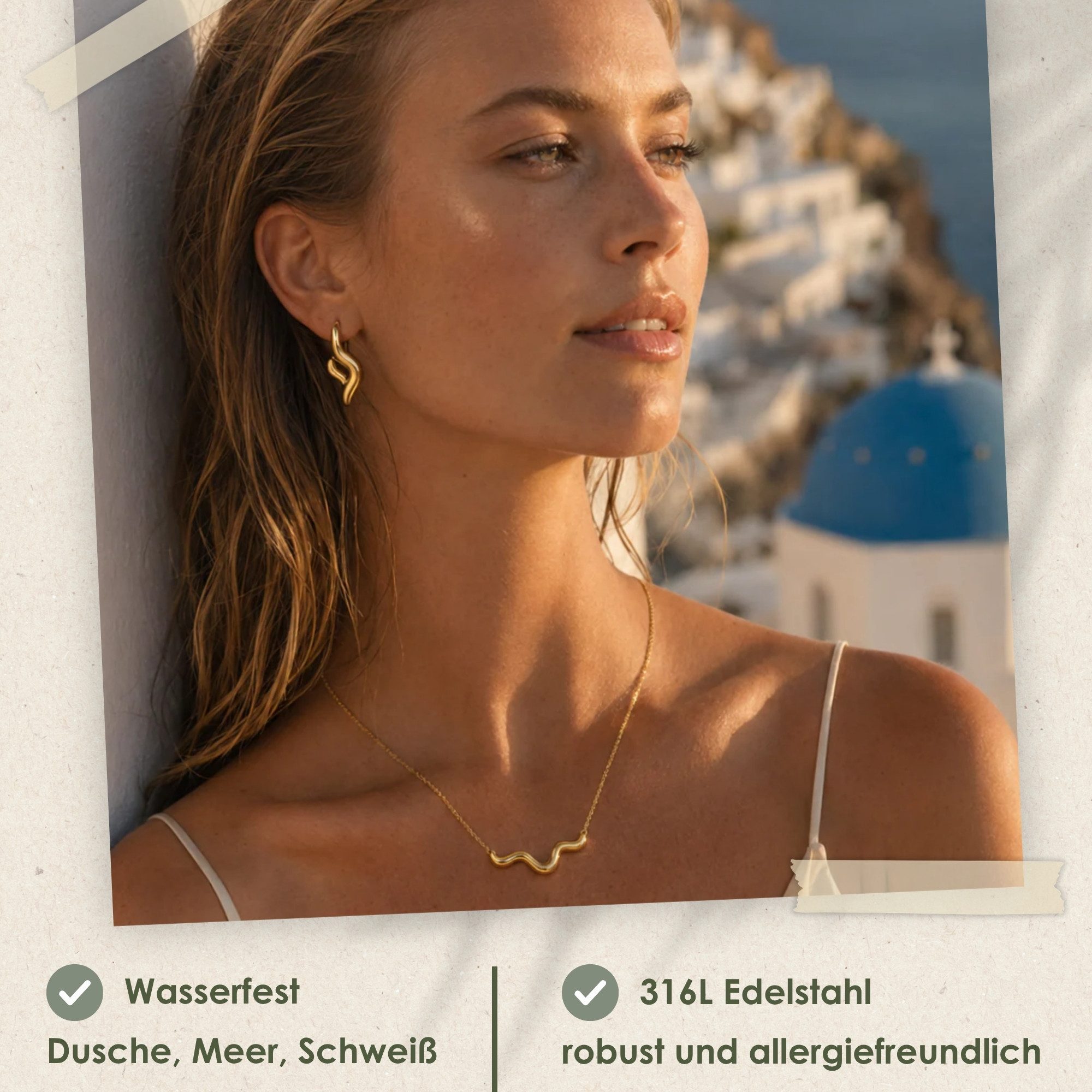 Heideman Schmuck-Adventskalender Summerbox Santorini silberfarben, Schmuckset mehrteilig Schmuck für Frauen - 5 Schmuckstücke