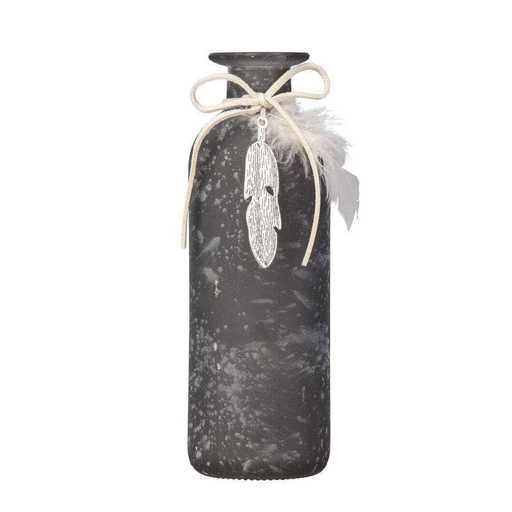 MICA Dekovase Glas-Vase in Flaschenform- schwarz, günstig online kaufen