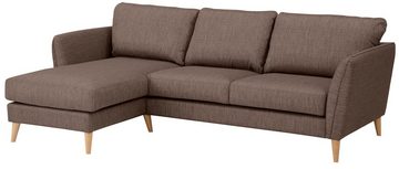 Home affaire Ecksofa MARSEILLE (242/152cm),L-Form, Rec. rechts/links, Massivholzbeine aus Eiche, in verschieden Bezügen und Farbvarianten