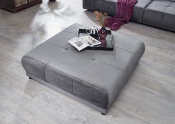 Massivmoebel24 Big-Sofa Bigsofa inkl. Hocker grau VANESSA #180