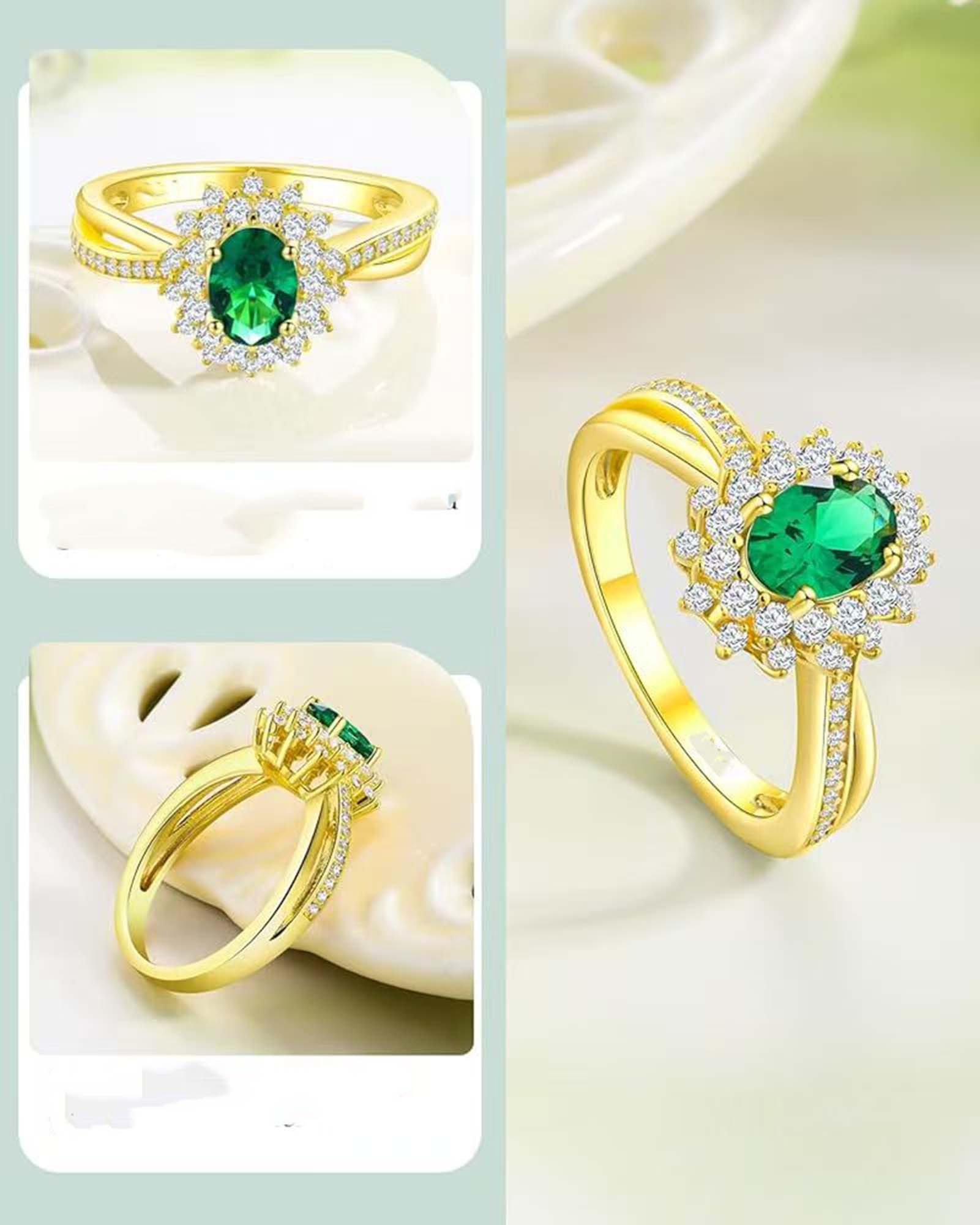 Jumpeak Diamantring 1.5ct,lab grown diamant ring,verlobungsring,gold 585 ring, Eheringe,Liebes Geschenk für Sie,geschenk ideen für frau,14K Gold