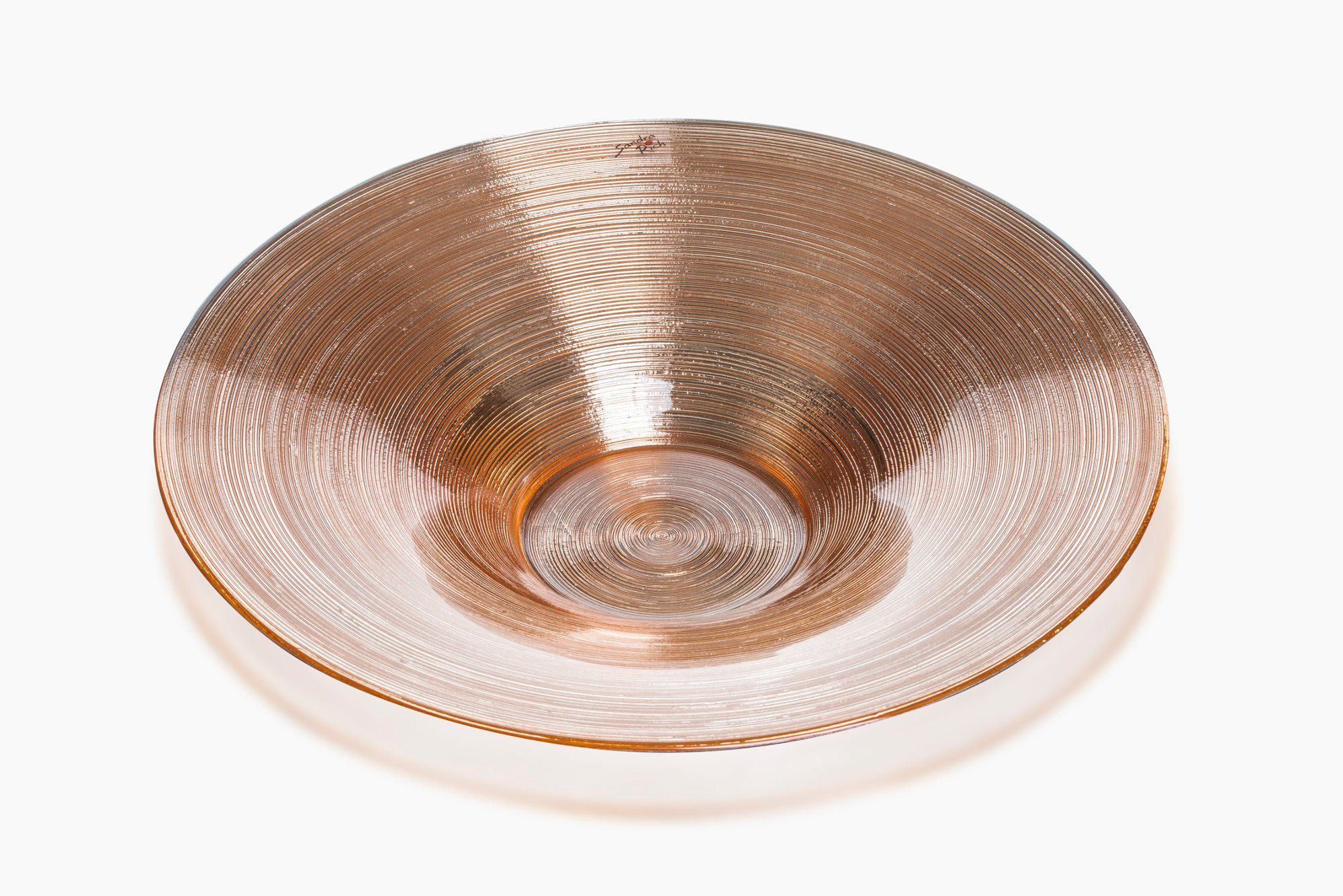 Sandra Rich Schale Glasschale CIRCLE kupfer von Sandra Rich, Glas