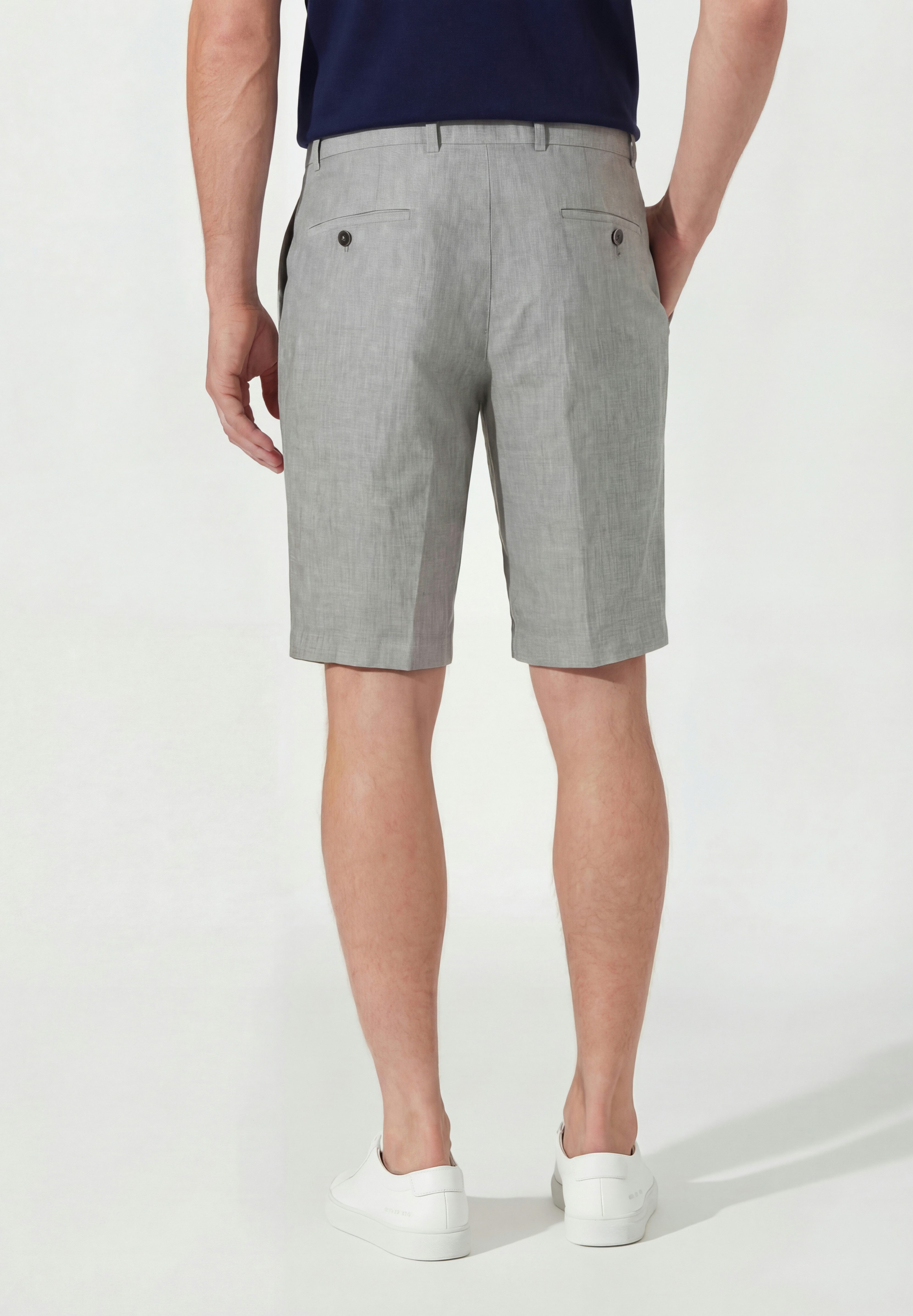 Hiltl Leinenhose Herren Pat - Essential Leinen, Regular-Fit, Leinen-hellgrau-46