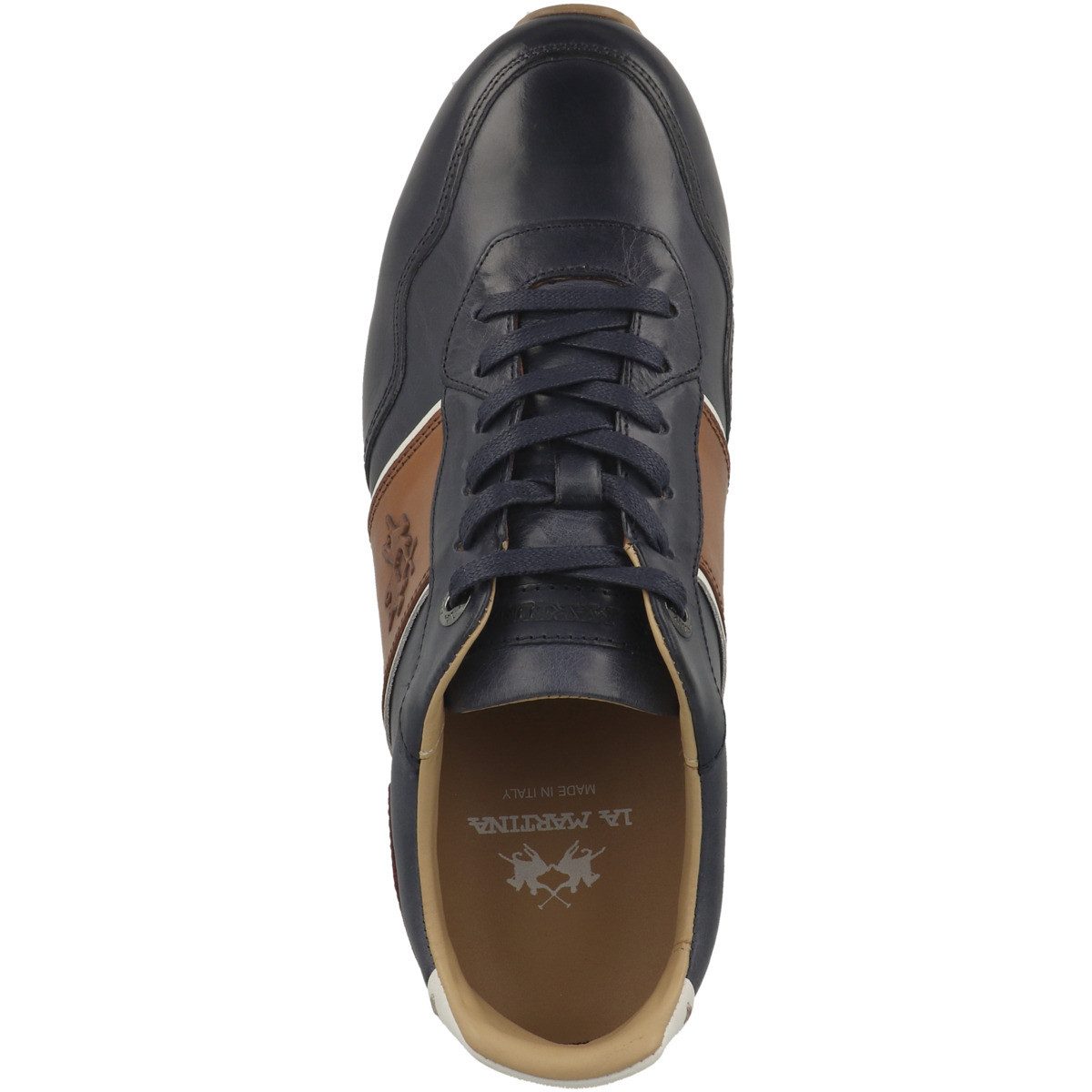 La Martina LFM261 Herren Sneaker Turnschuhe, Sportschuhe, Freizeitschuhe, Halbschuhe, Schnürschuhe
