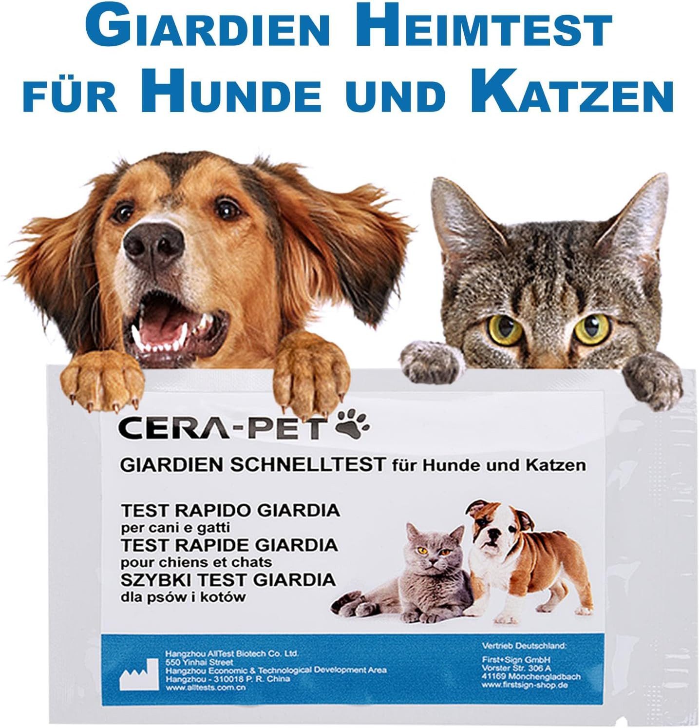 Cera-Pet Darmparasiten-Test Giardien Schnelltest für Hund und Katze, 1-tlg.