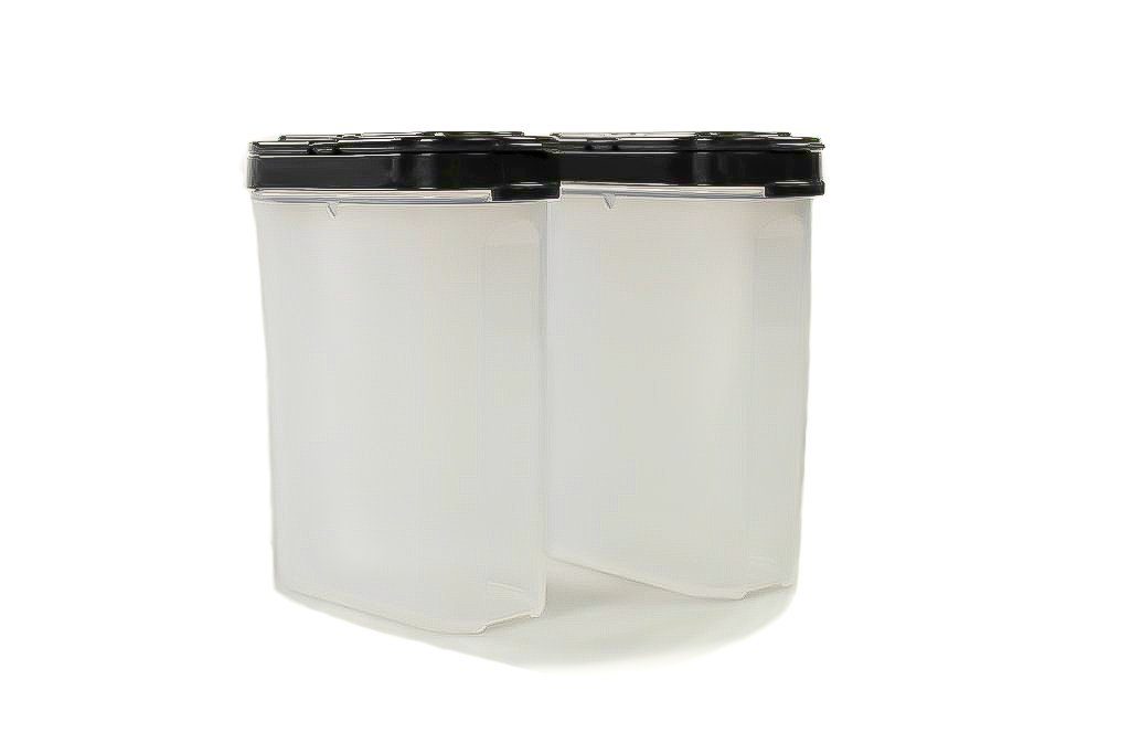270 (2) Behälter Vorratsdose Gewürz-Riese schwarz ml TUPPERWARE +SPÜLTUCH