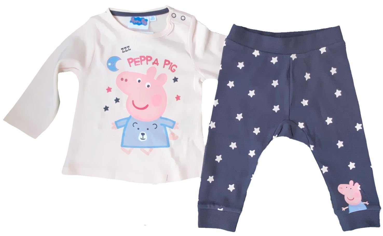 Peppa Pig Body & Leggings PEPPA WUTZ Baby Mädchen Body + Hose Set Rosa 9 12 18 24 Monate Gr.74 80 86 92 cm