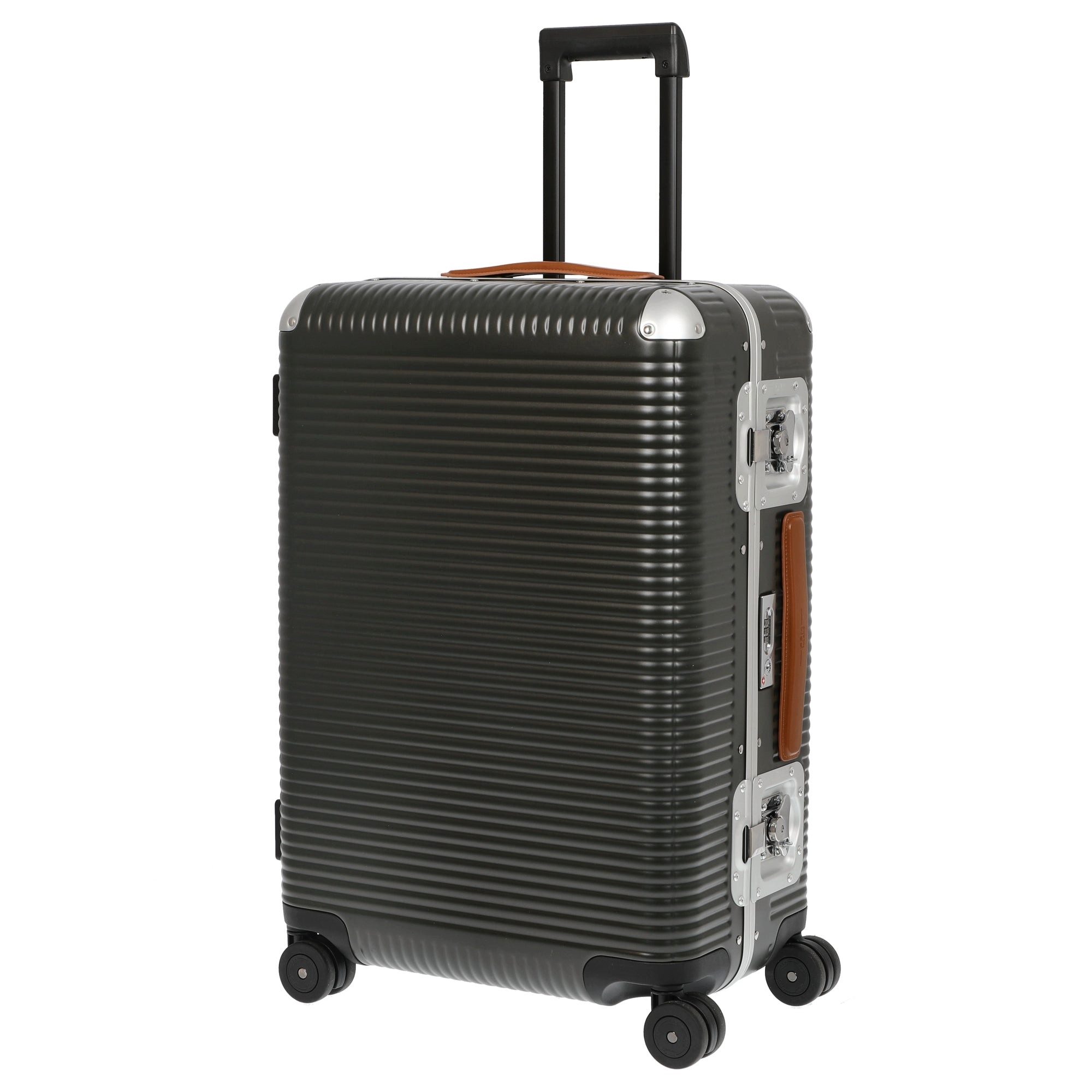 FPM Koffer Bank Light Spinner 68 Aluminium - 4-Rollen-Trolley 68 cm (moss green), 4 Rollen Rollen