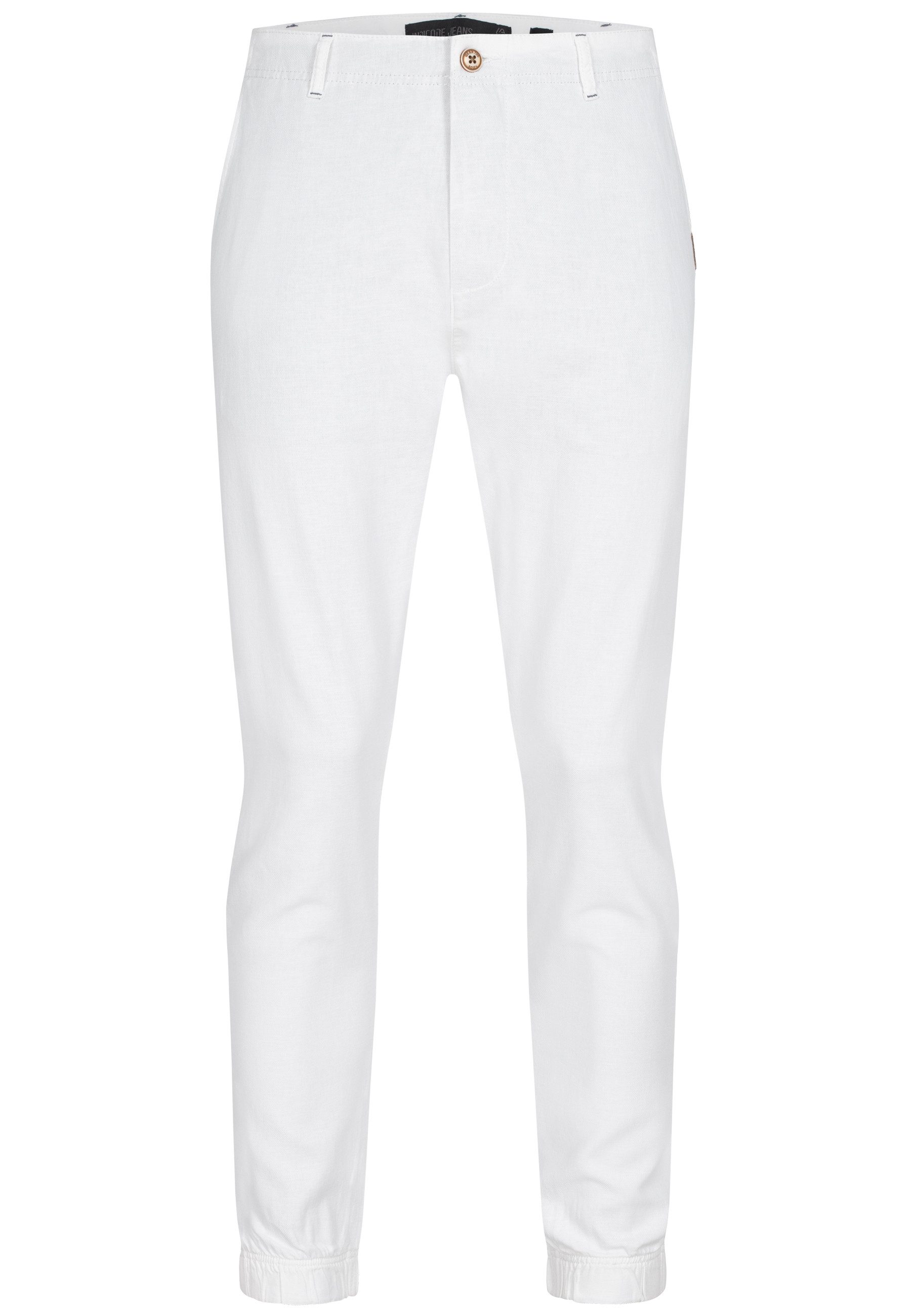 Indicode Leinenhose Blnda samt dekorativem Gürtel günstig online kaufen