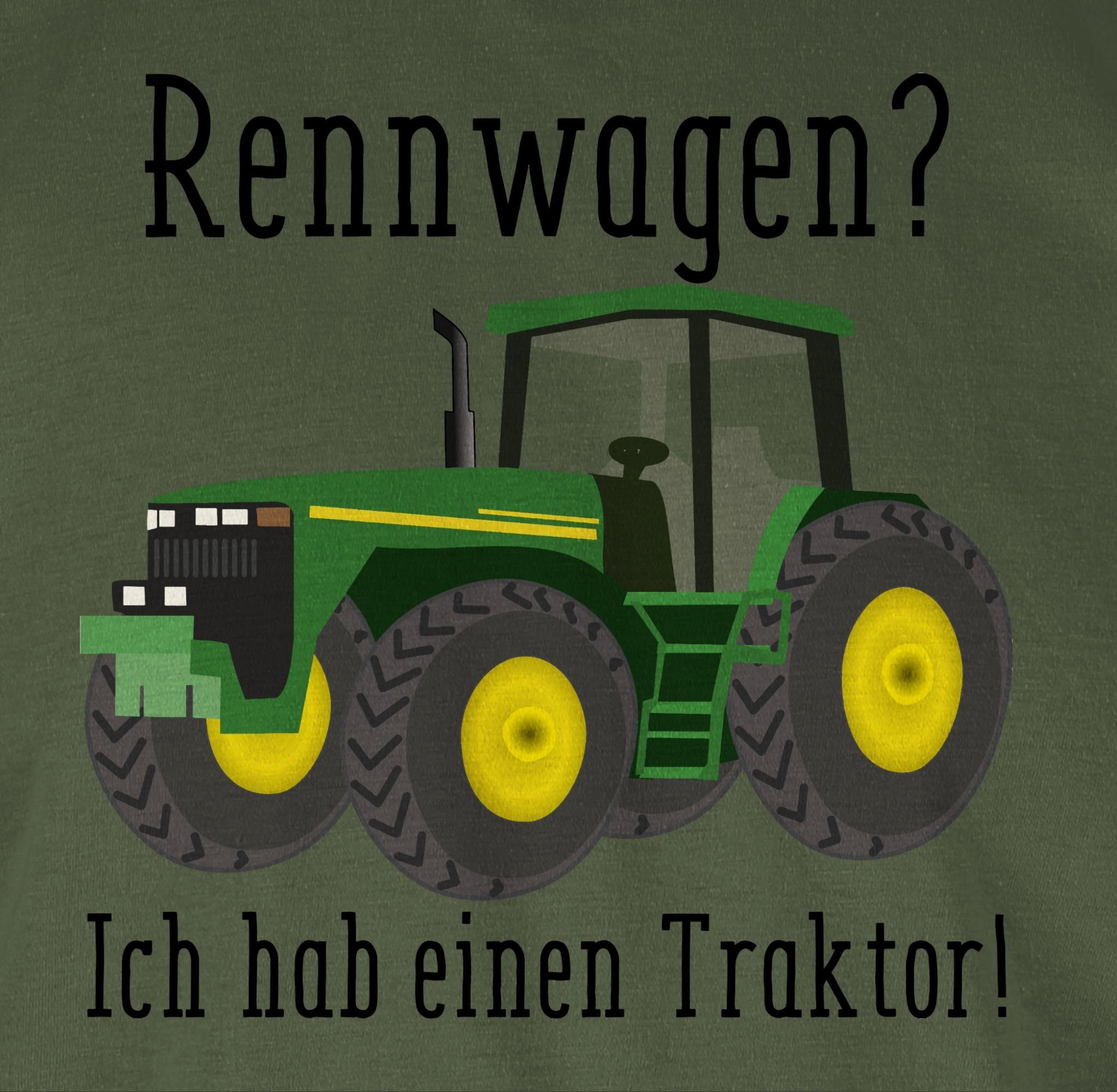 habe Traktor Grün Geschenk Rennwagen Shirtracer Bauer Ich Army Traktor 3 Ges einen - Landwirt T-Shirt Trecker