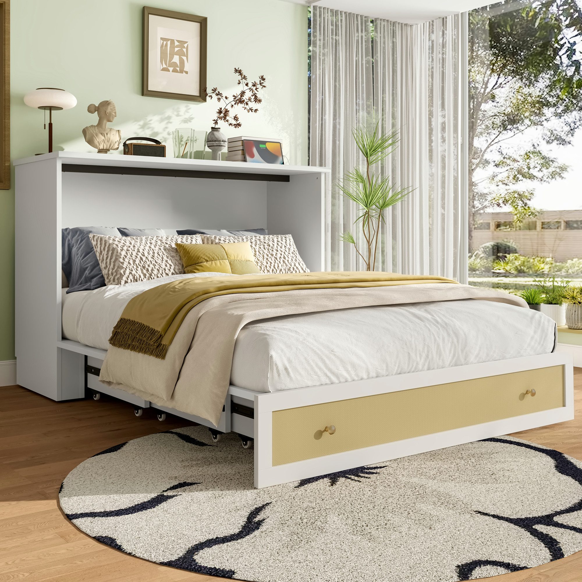 Merax Schrankbett 140x200cm mit USB- & Steckdosenanschluss (ohne Matratze, günstig online kaufen