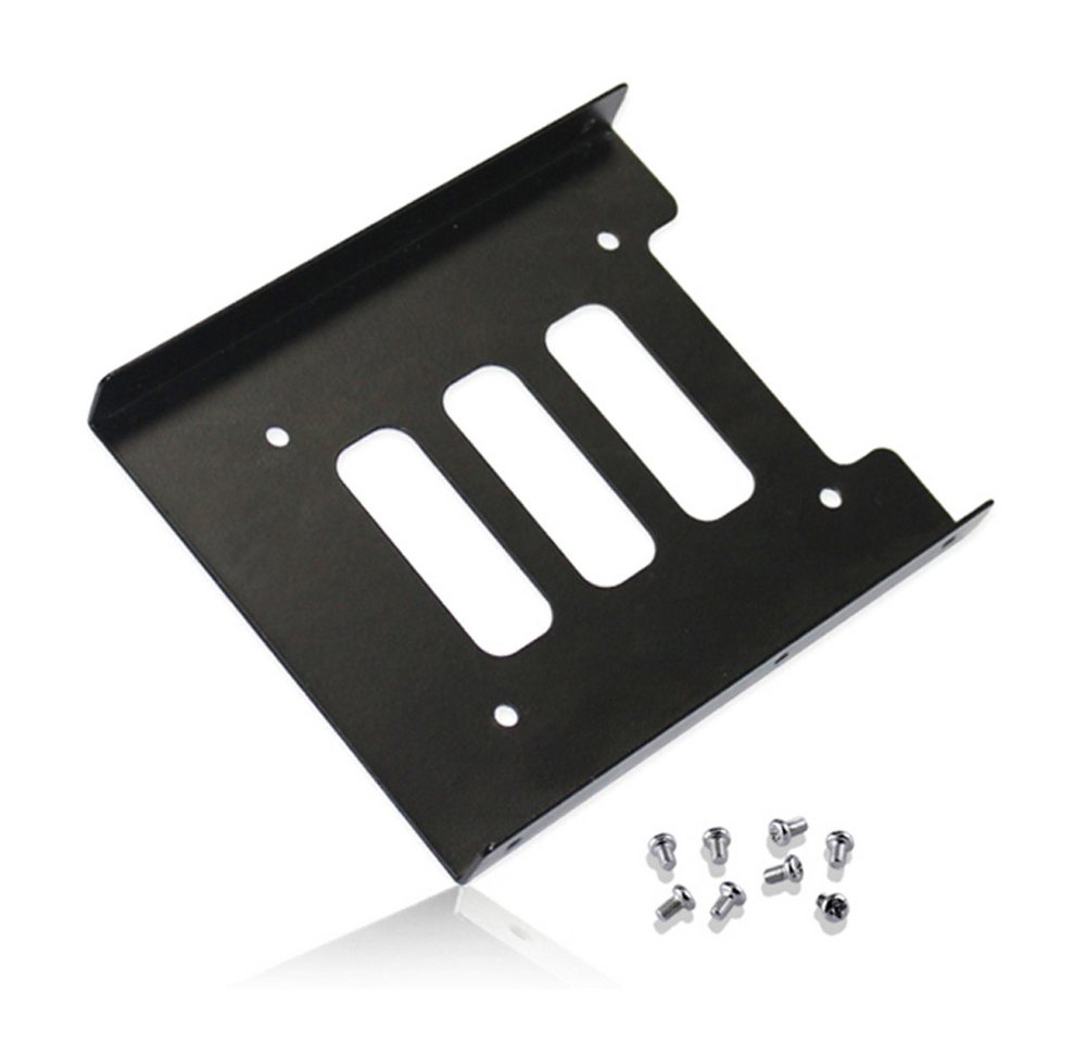 Bolwins Festplatten-Einbaurahmen Q89 Einbaurahmen 2,5" zu 3,5" SSD Festplatte Einbau Rahmen HDD Adapter, Stabile Metallhalterung mit Belüftungsöffnungen für Kühlung