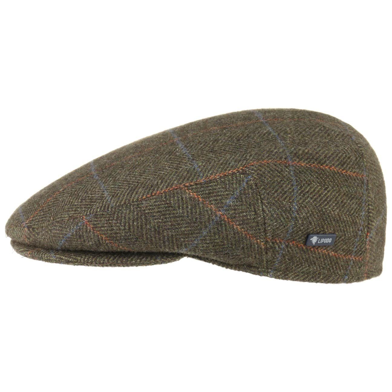 Lipodo Flat Cap (1-St) Schirmmütze mit Schirm, Made in Italy oliv