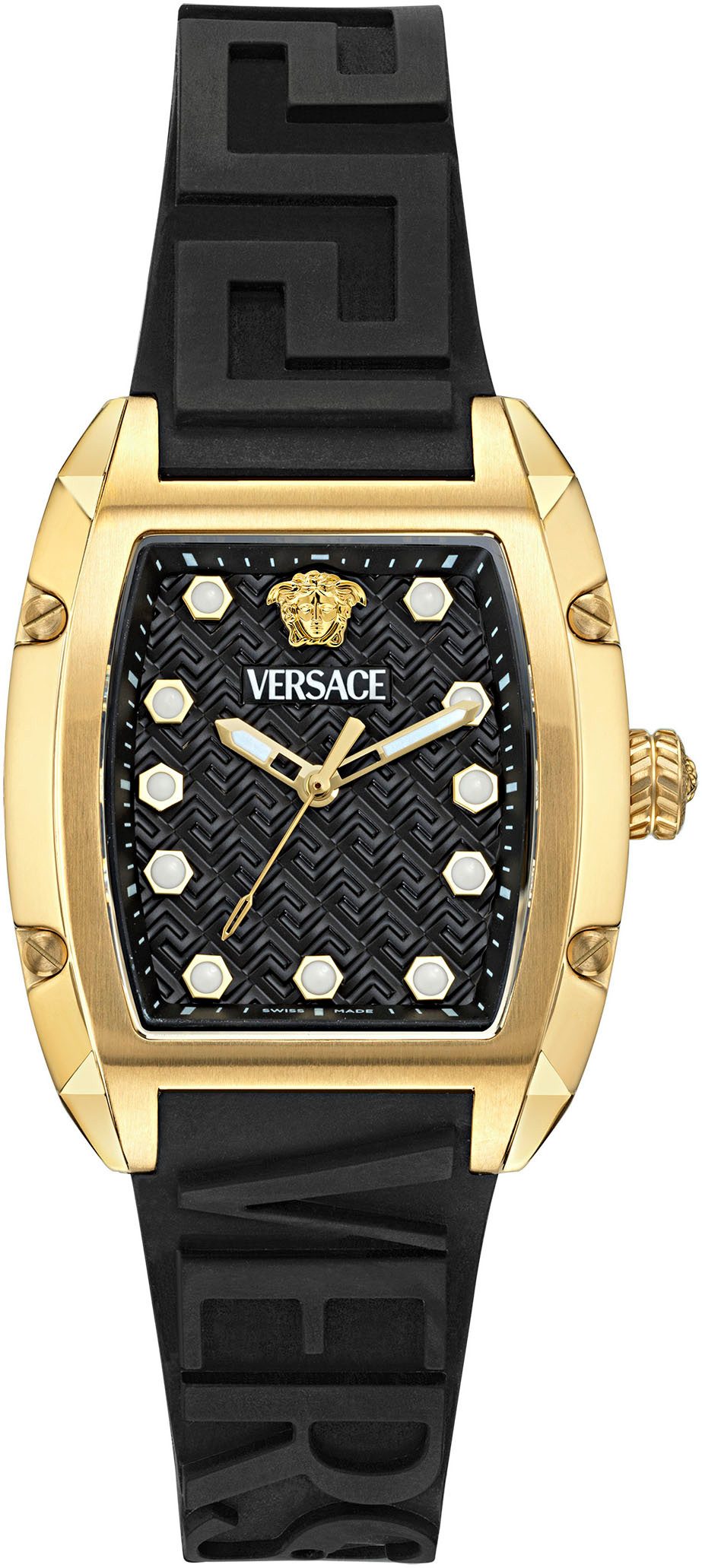 Versace Quarzuhr DOMINUS LADY, Armbanduhr, Damenuhr, Saphirglas, Swiss Made, Leuchtindizes, analog