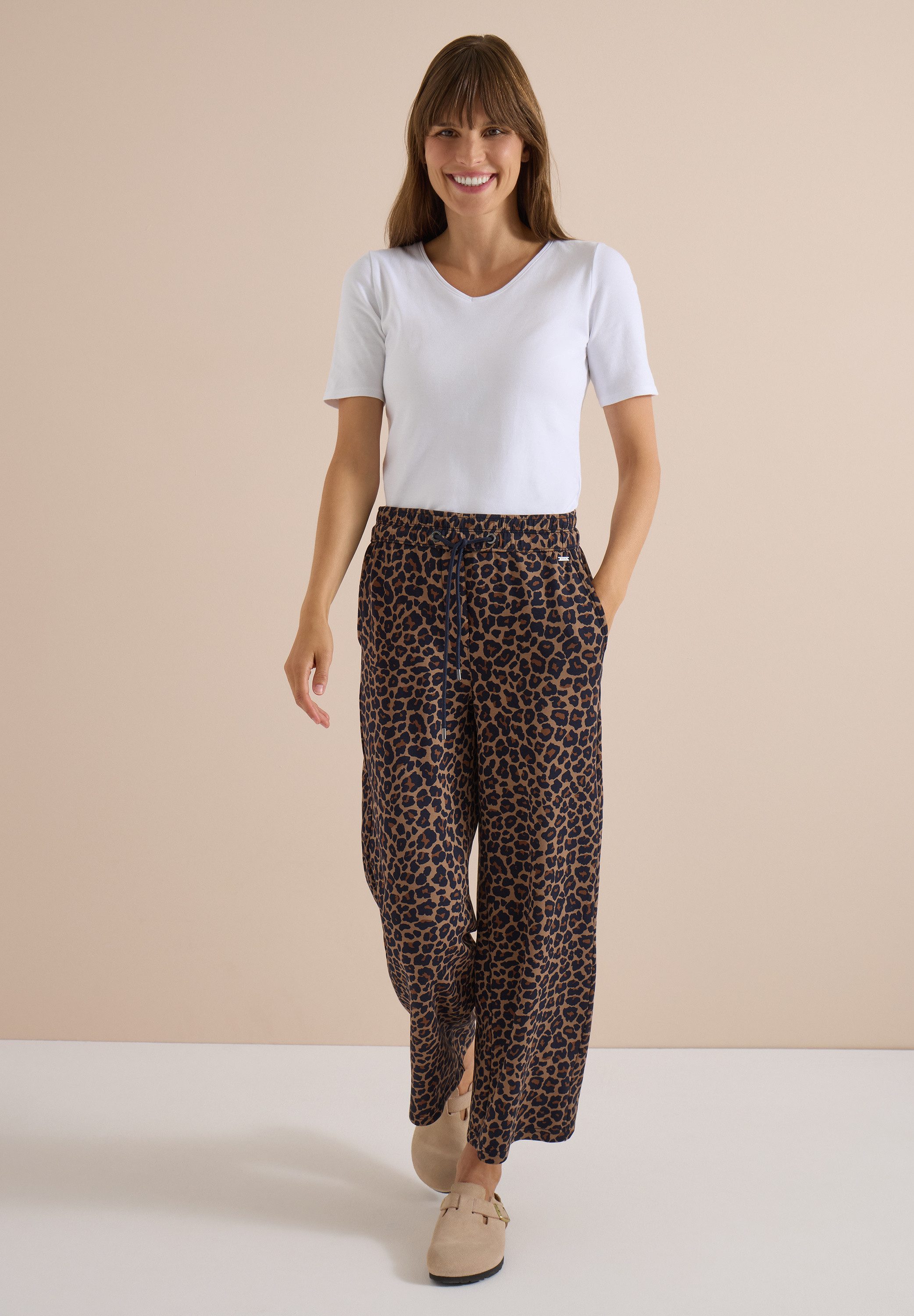 CECIL Stoffhose softer Materialmix