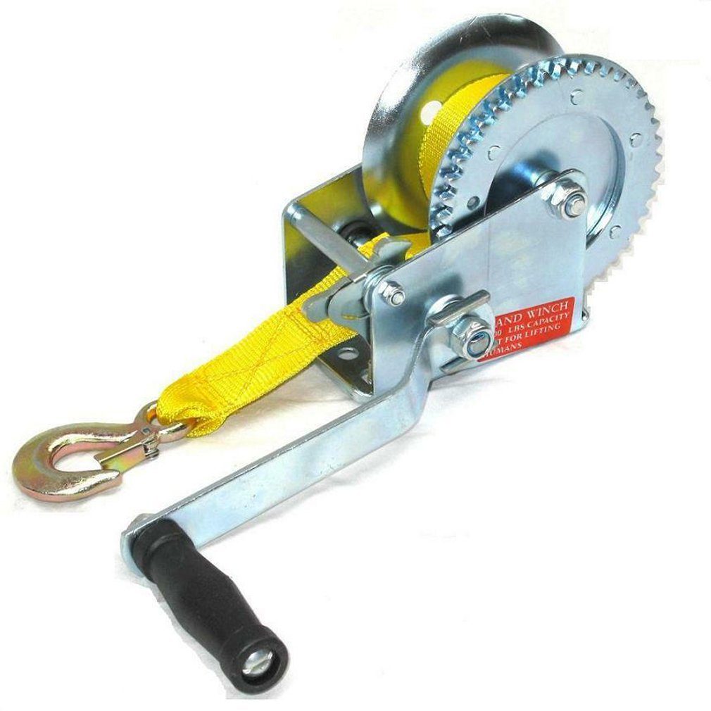 Apex Seilwinde Gurtwinde ca 600kg 1200lbs Gurt 6 m Handwinde Seilwinde TB099